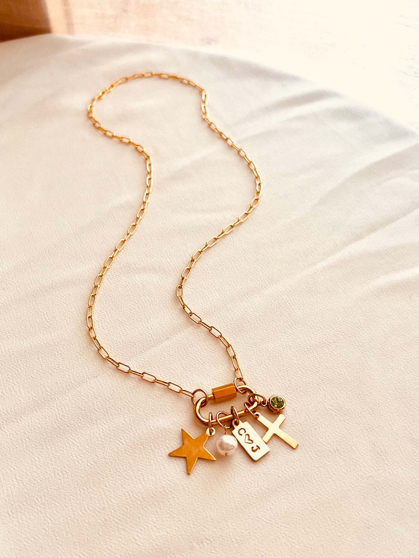 Waterproof Gold Charm Necklace – Personalized Necklace for Women