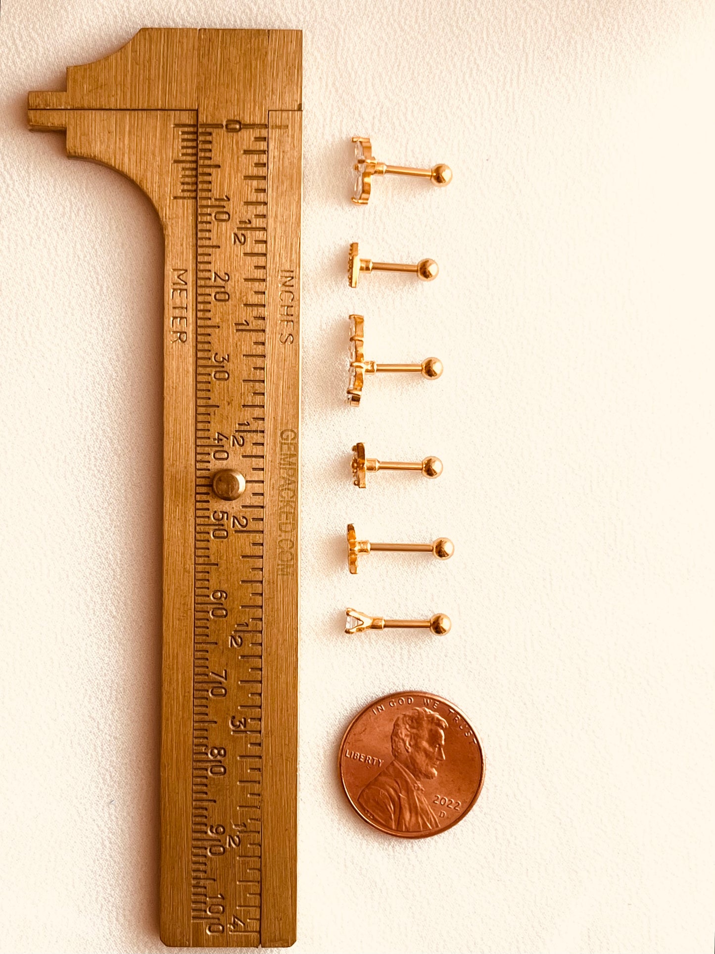 GOLD screw-on ball back stud earrings