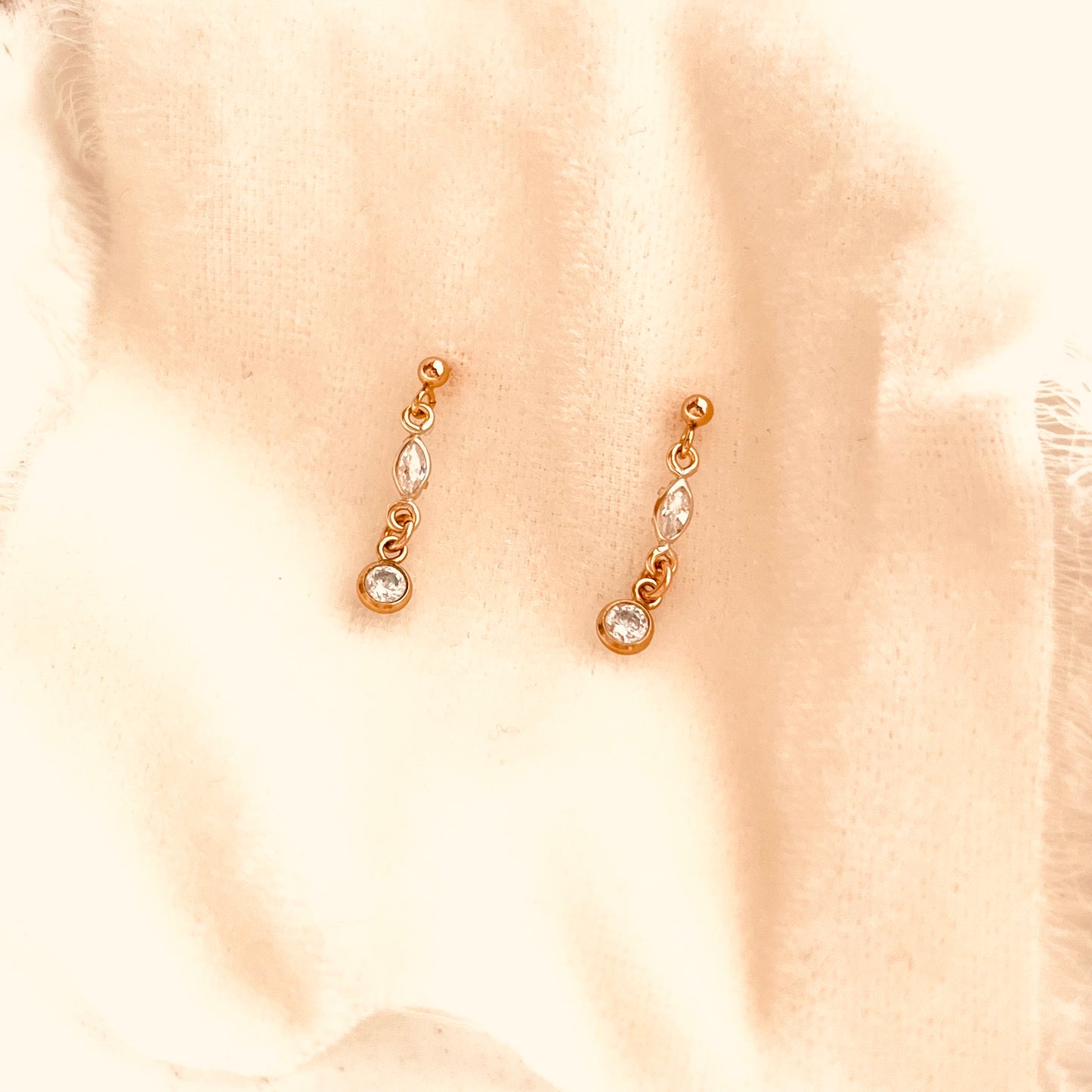 Delicate CZ Drop Earrings | Everyday Sparkle Jewelry