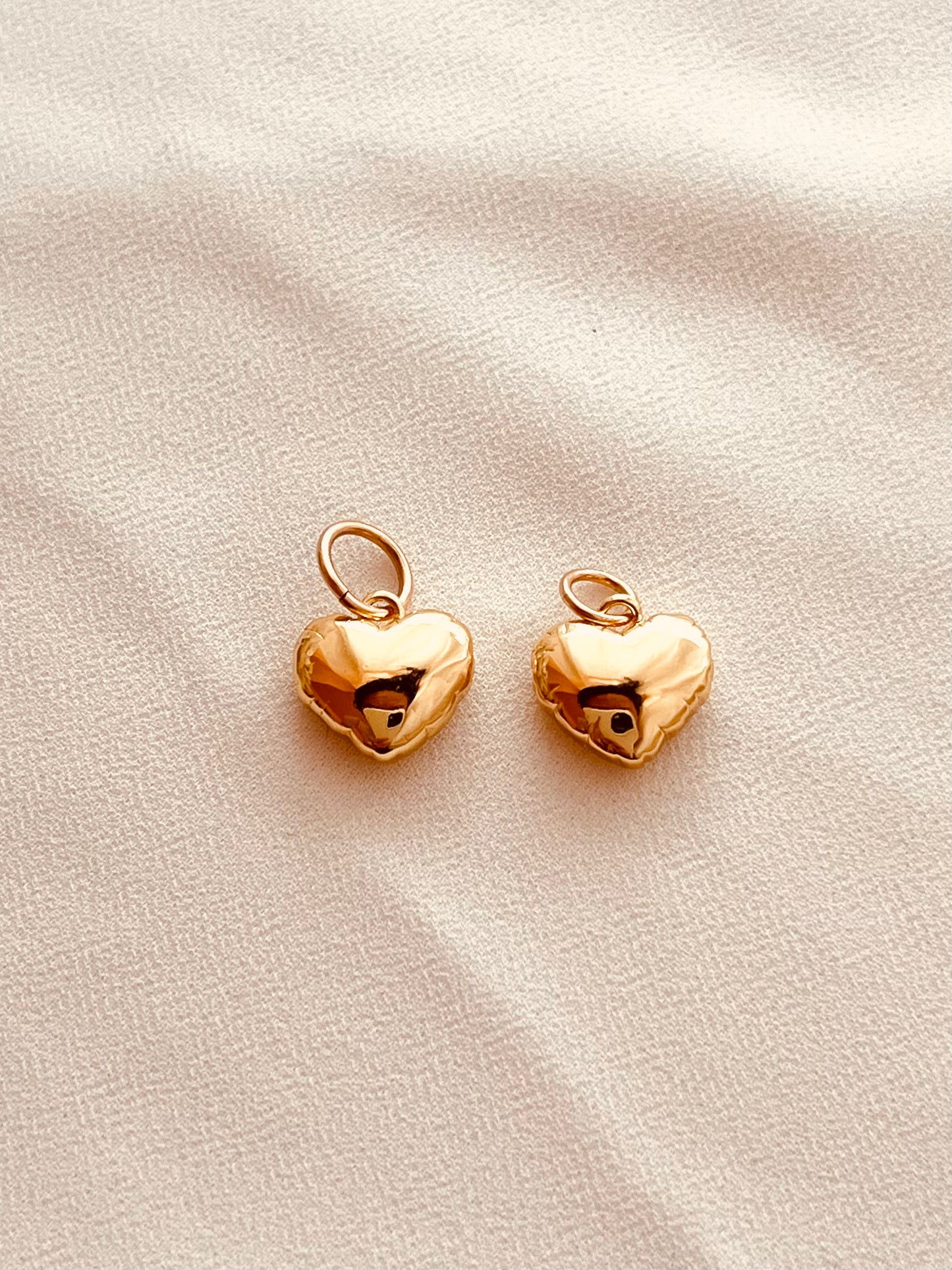 Gold Balloon Heart Charm
