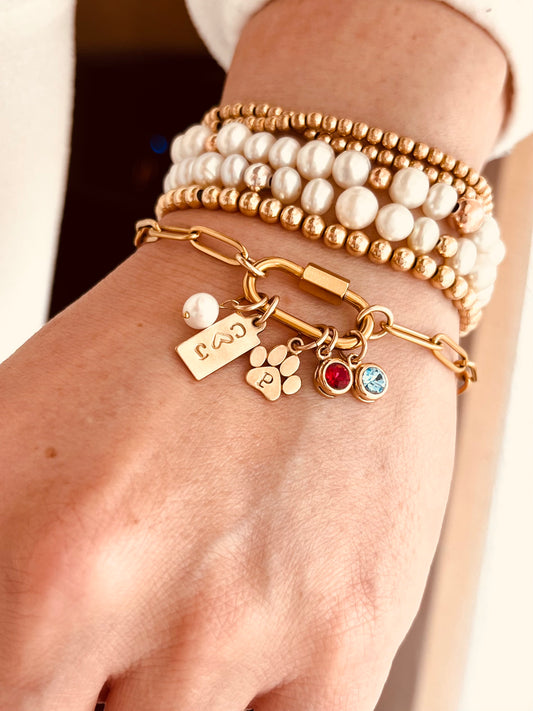 Charm Link Bracelet | Build Your Story | Everyday Charm Bracelet | 
Waterproof | Gift For Her