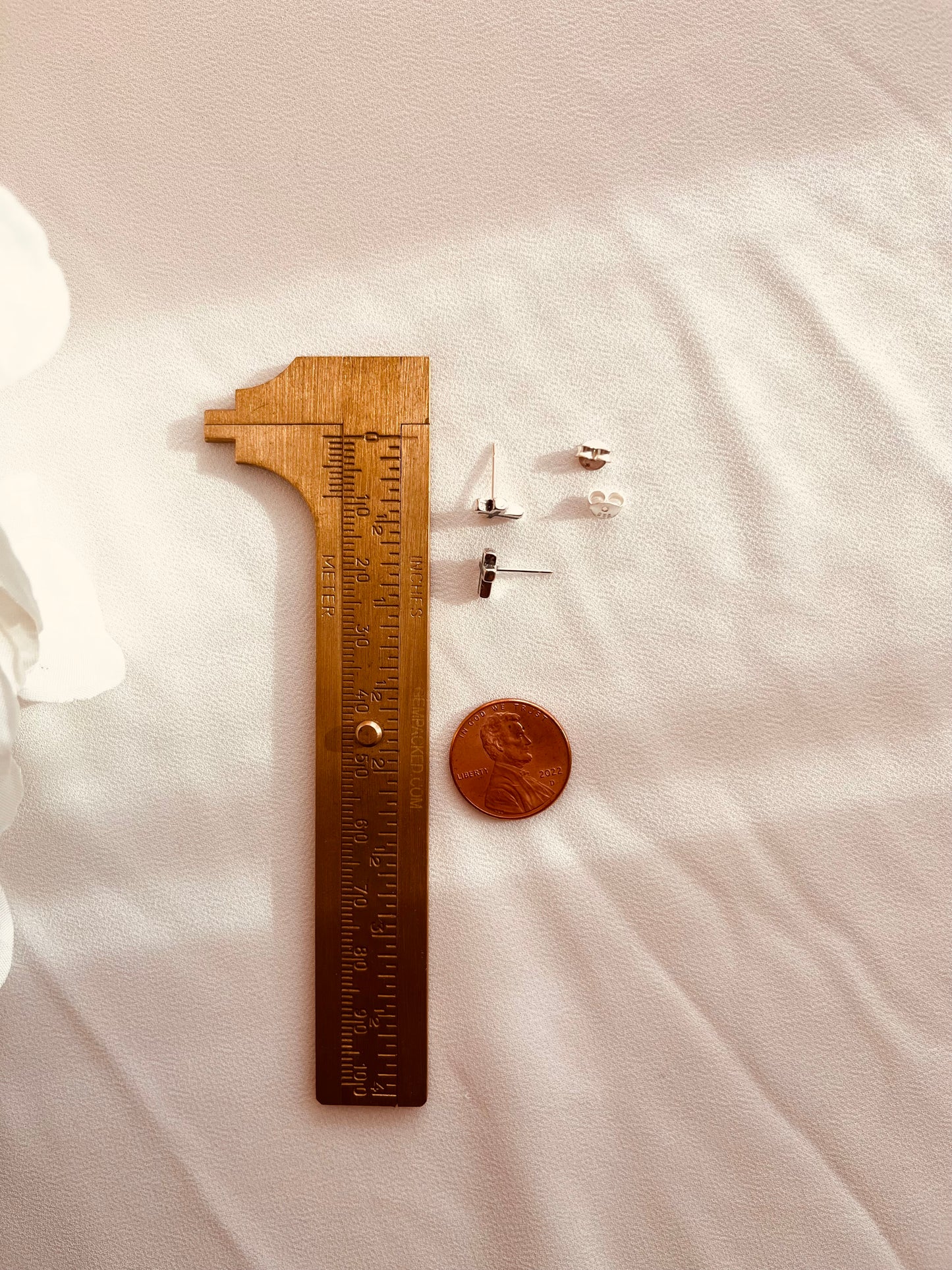 Tiny Turquoise Cross Post Earrings