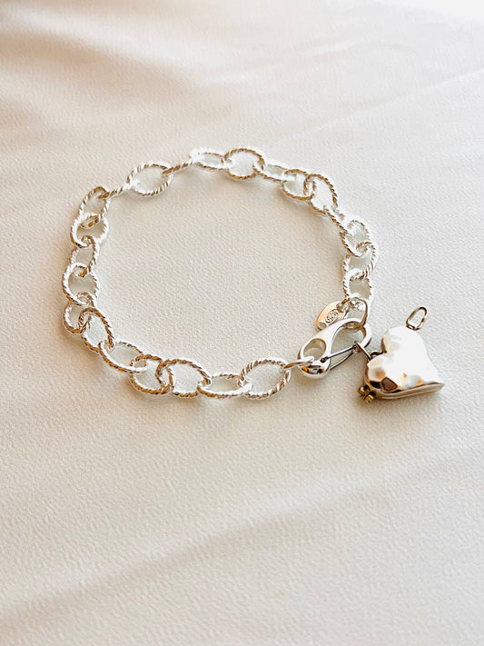 Heart Locket Charm Bracelet – Dainty Gold Love Charm Bracelet