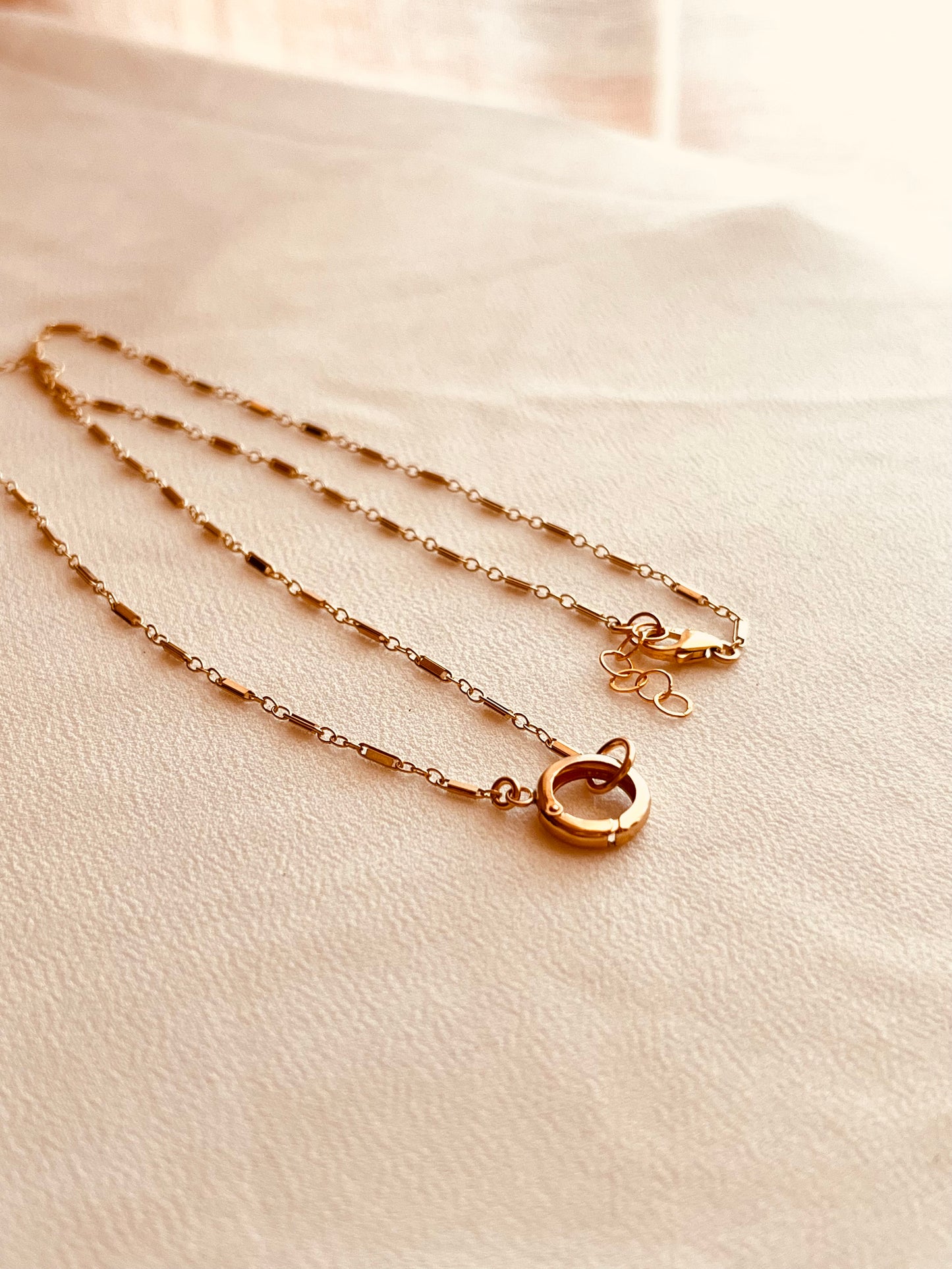 charm holder necklace, gold filled necklace, 14k gold filled jewelry, personalized necklace, dainty gold necklace, layering necklace, handmade jewelry, everyday necklace, minimalist jewelry, charm necklace, custom necklace, gift for her, holiday gift ideas, christmas gift, birthday gift, anniversary gift, pet lover jewelry, paw charm, pearl drop, initial tag, coco wagner design, made in wyoming, mountain studio jewelry