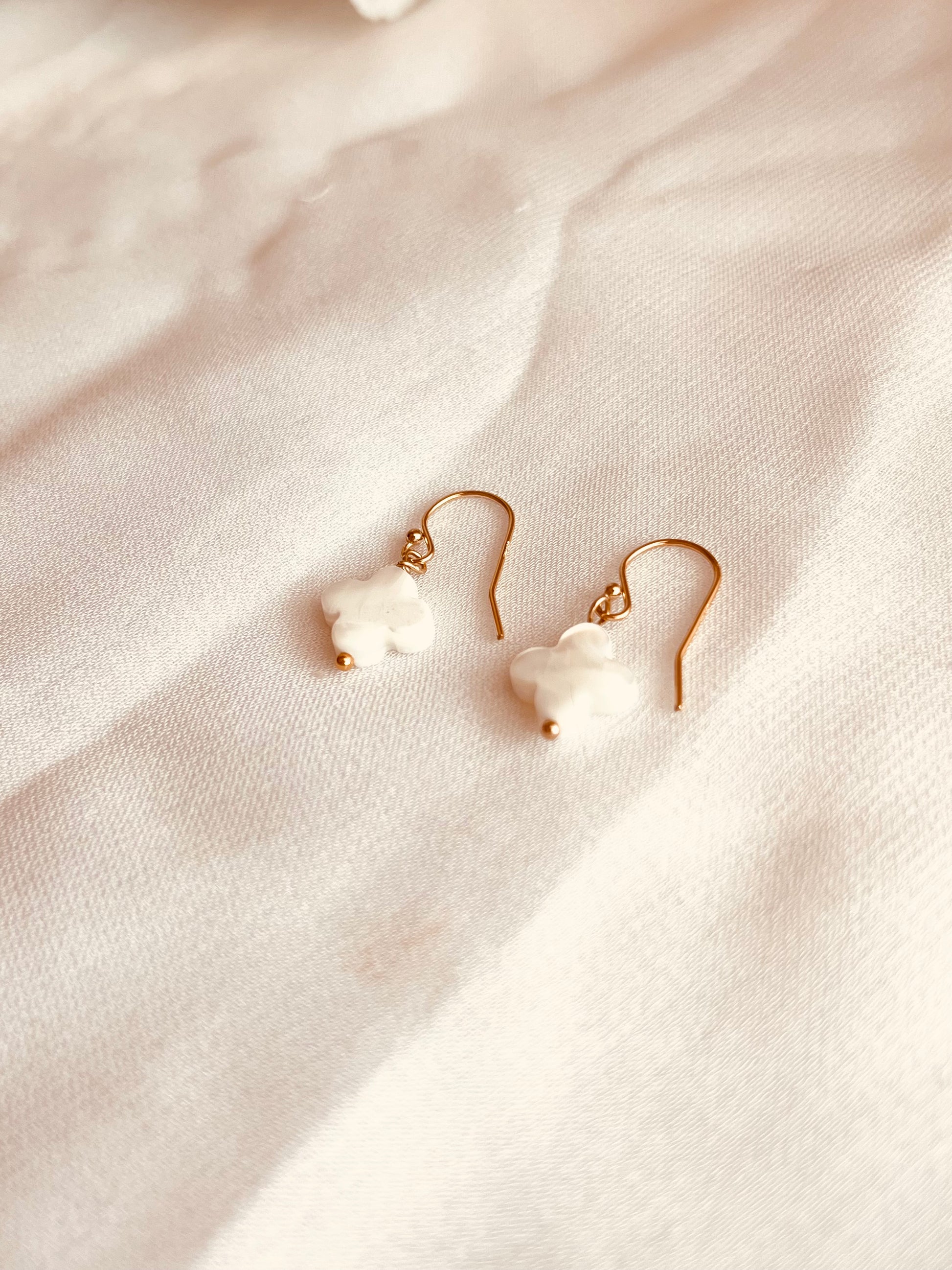 Mother of Pearl Clover Earrings