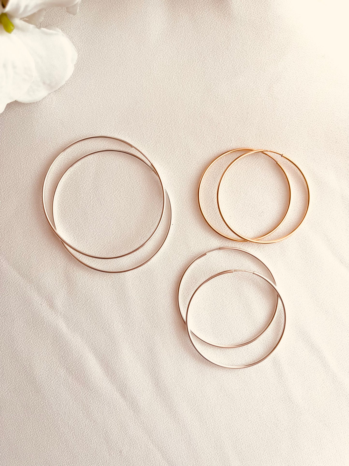 Bold Hoop Earrings – Statement Hoops 40mm 50mm