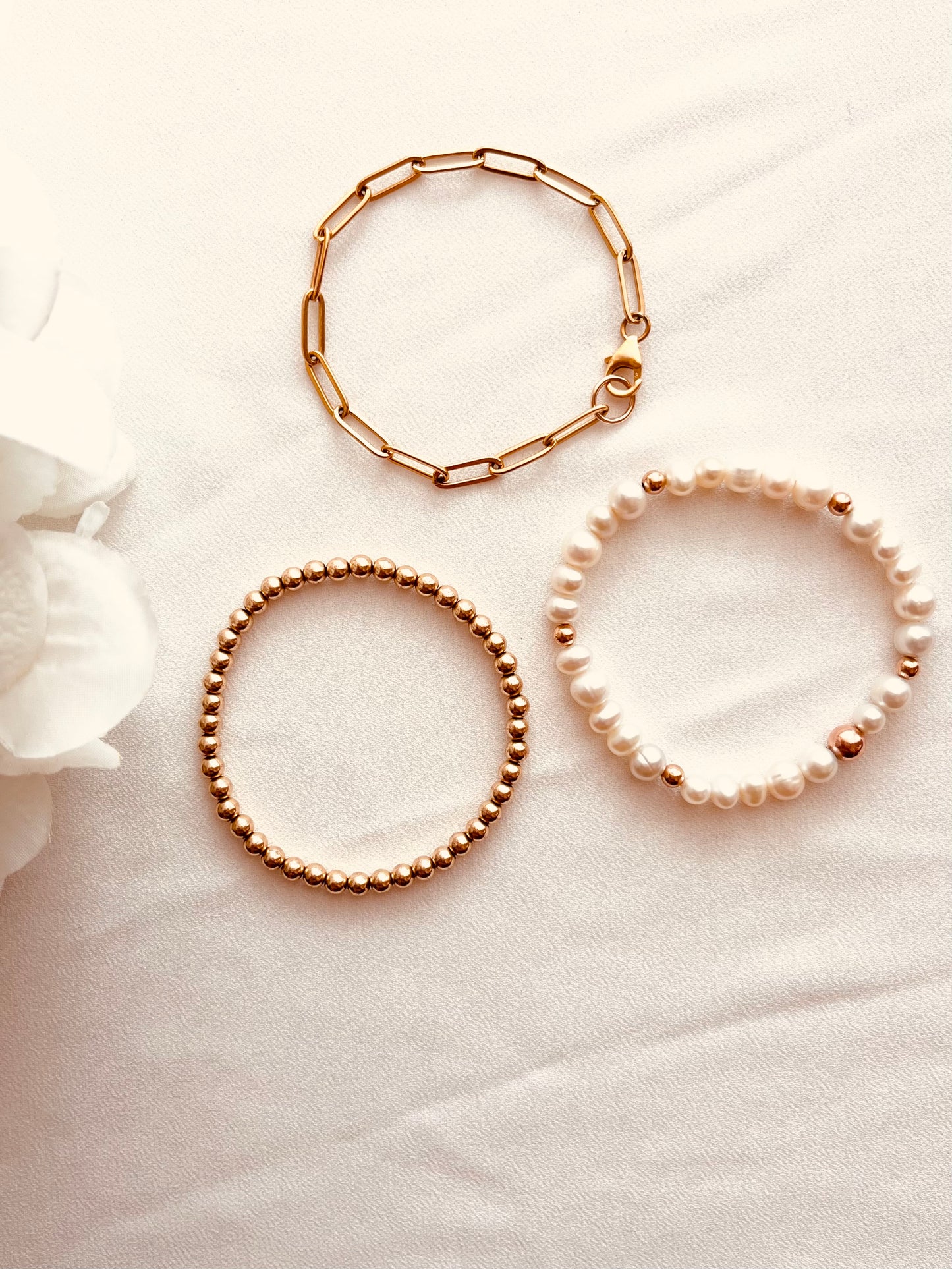 Waterproof Gold & Silver Bracelet Set (3pcs)