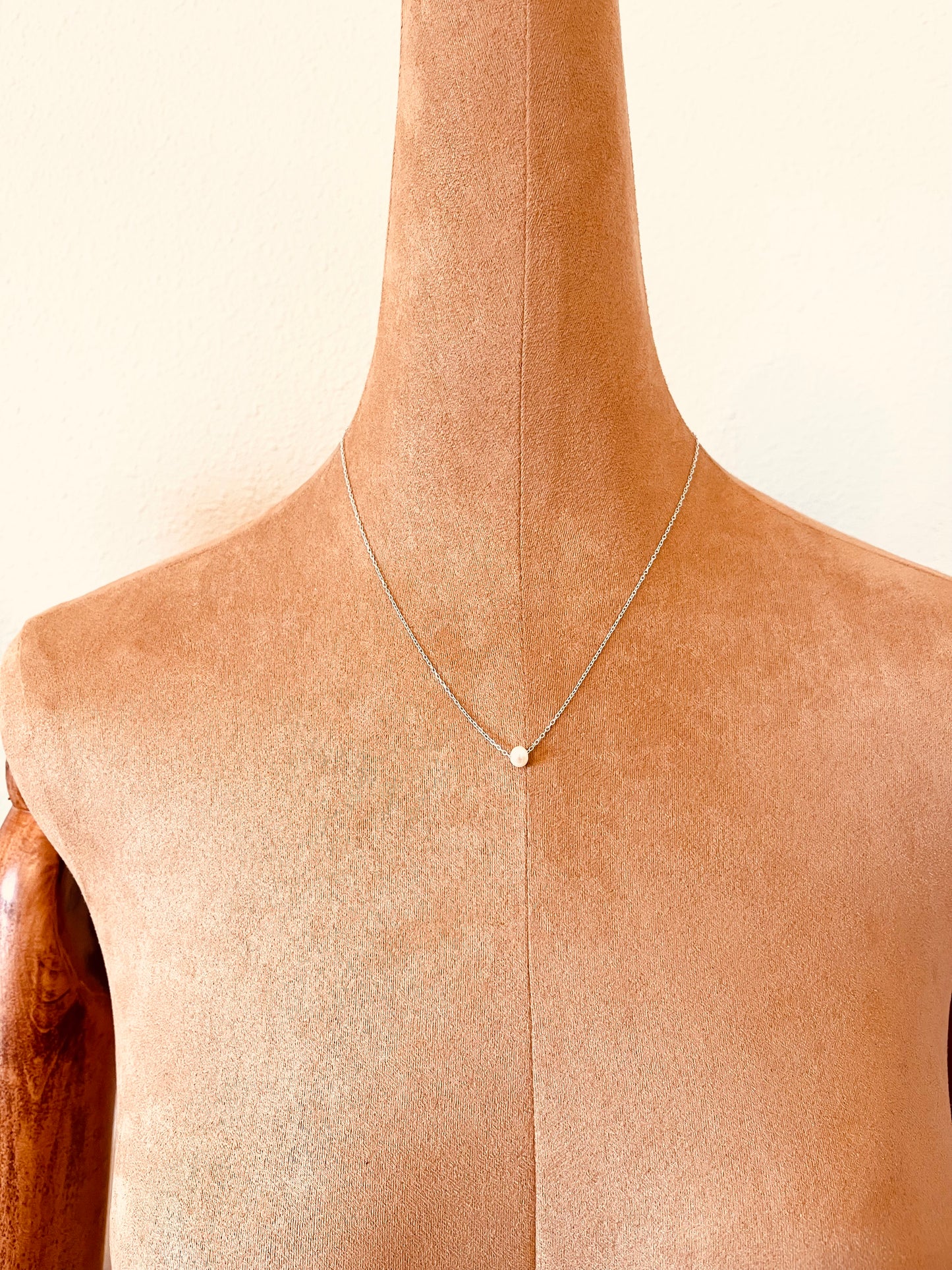 Dainty Freshwater Pearl Necklace - 18” Everyday Necklace