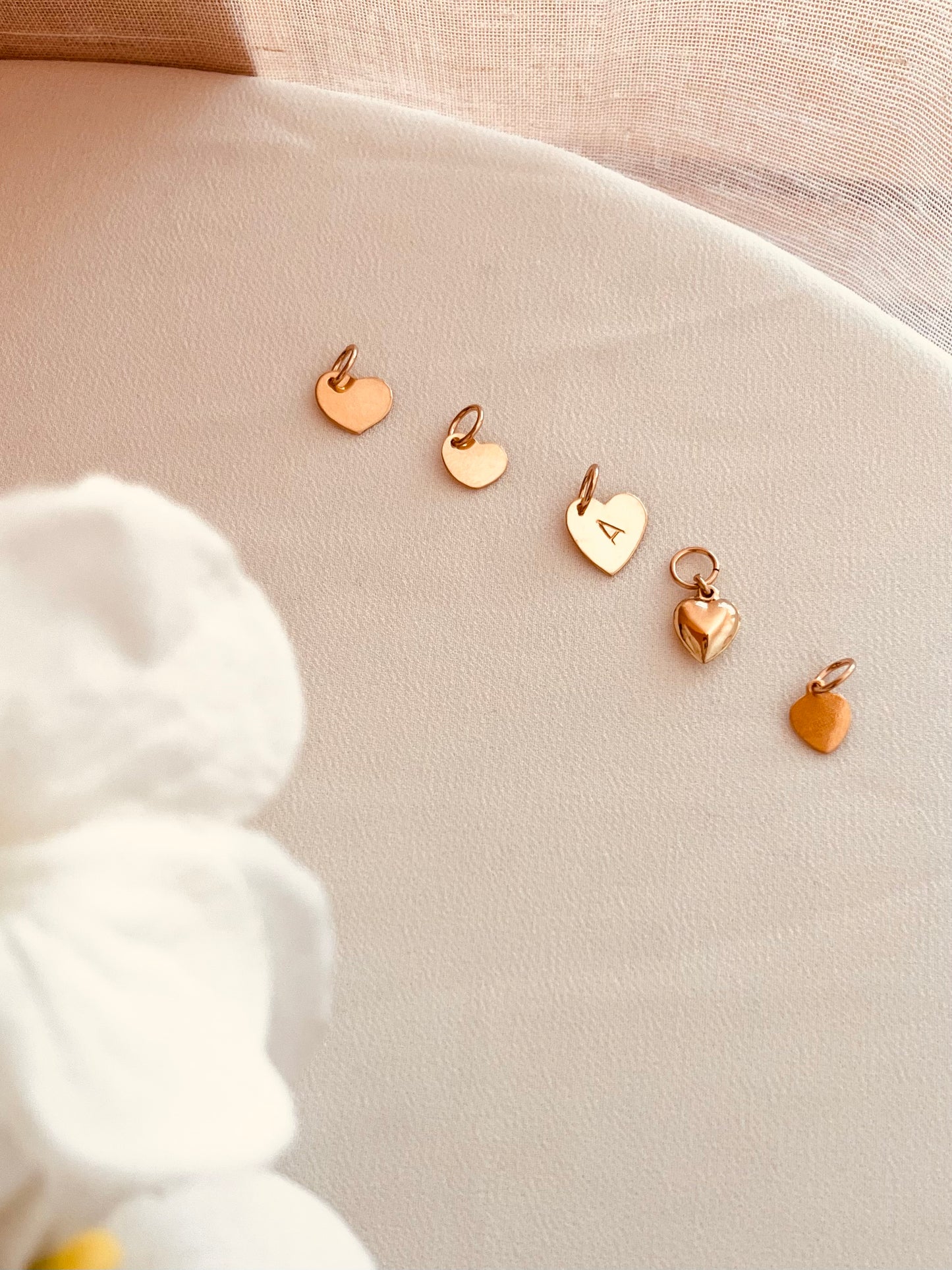 Heart Charm Collection | Gold Heart Charms for Bracelet & Necklace