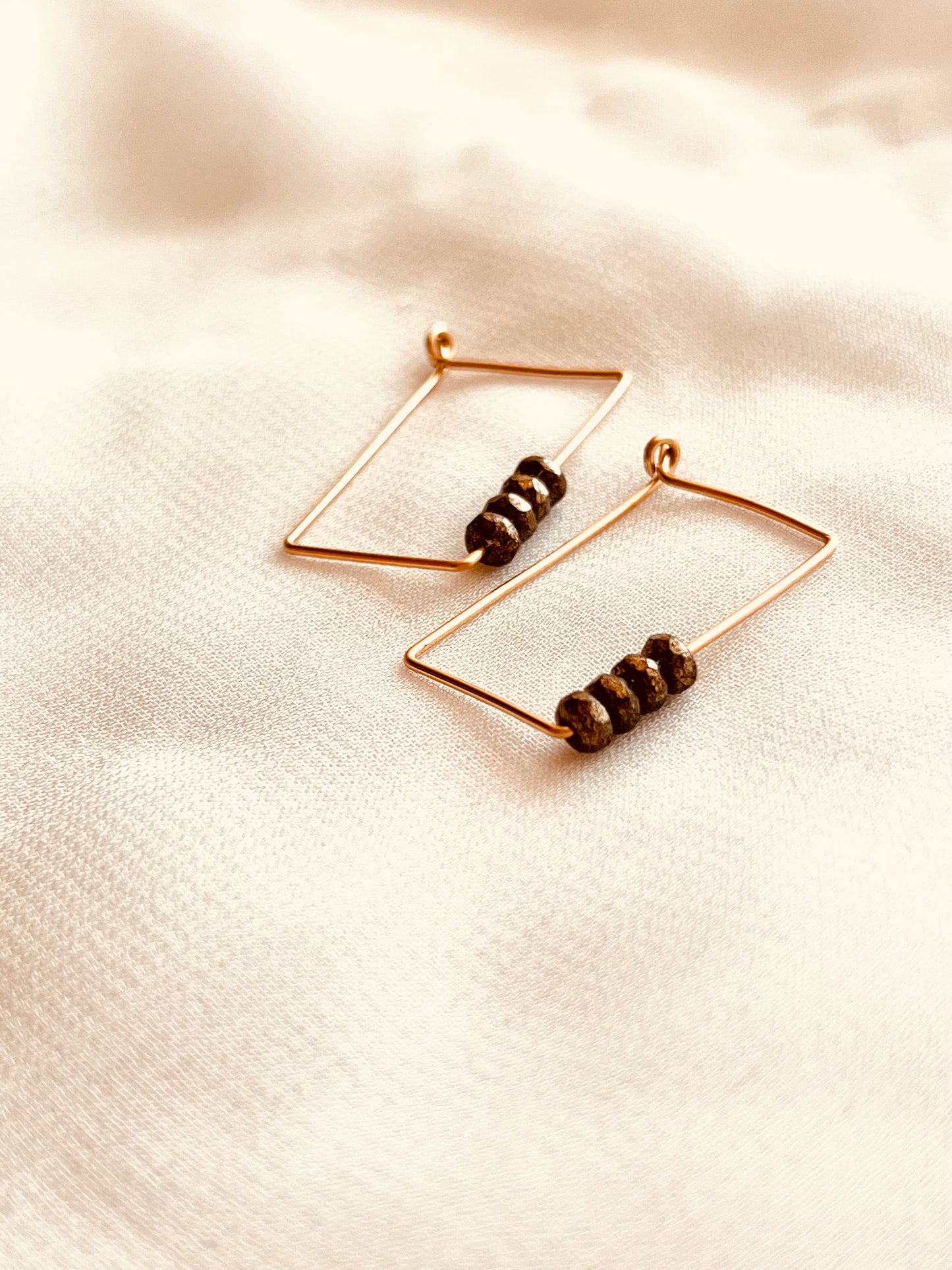 Line & Stone Earrings