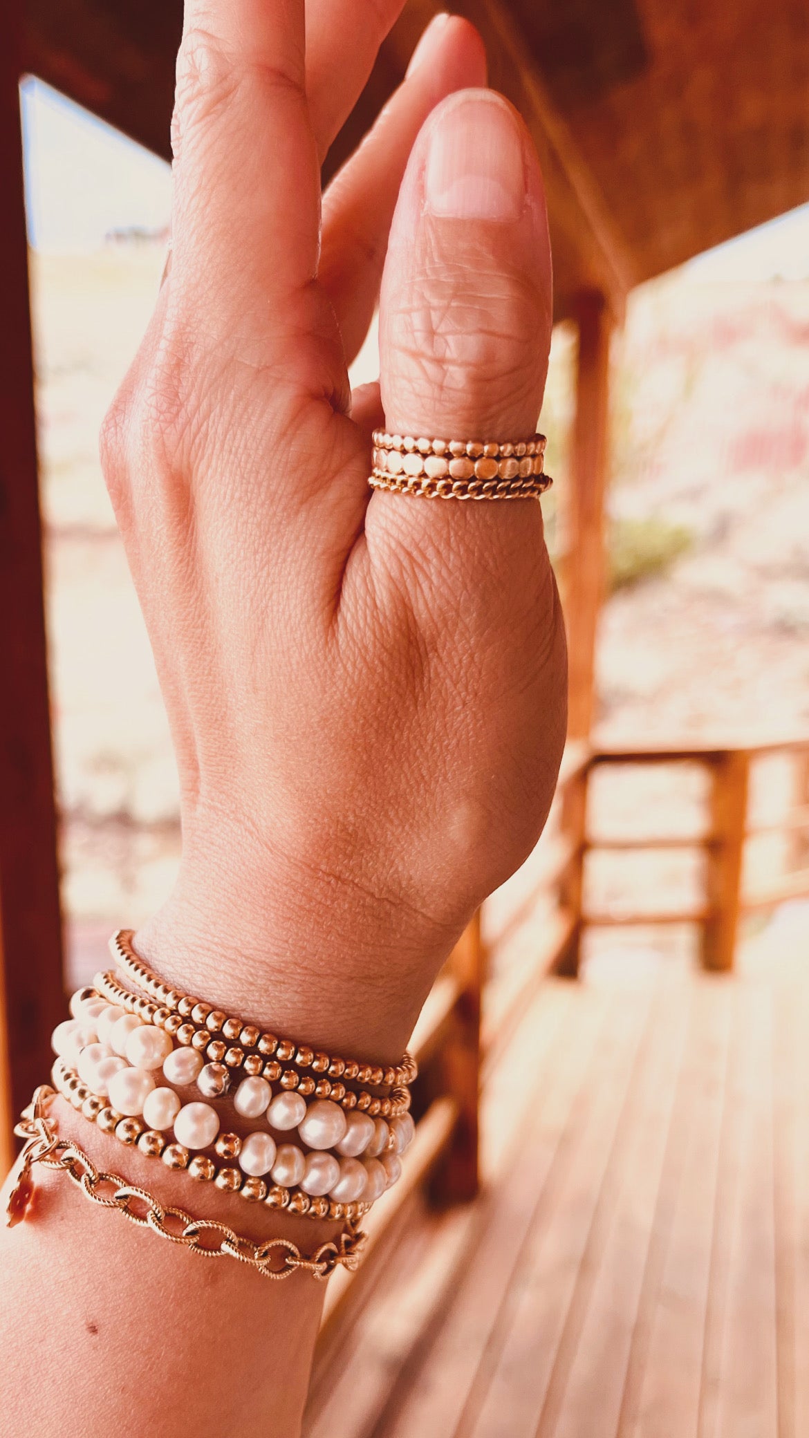 Custom Fit Chain Ring | 14K Gold Filled & Sterling Silver | Stackable Minimalist Ring | Unisex | Mix Metal