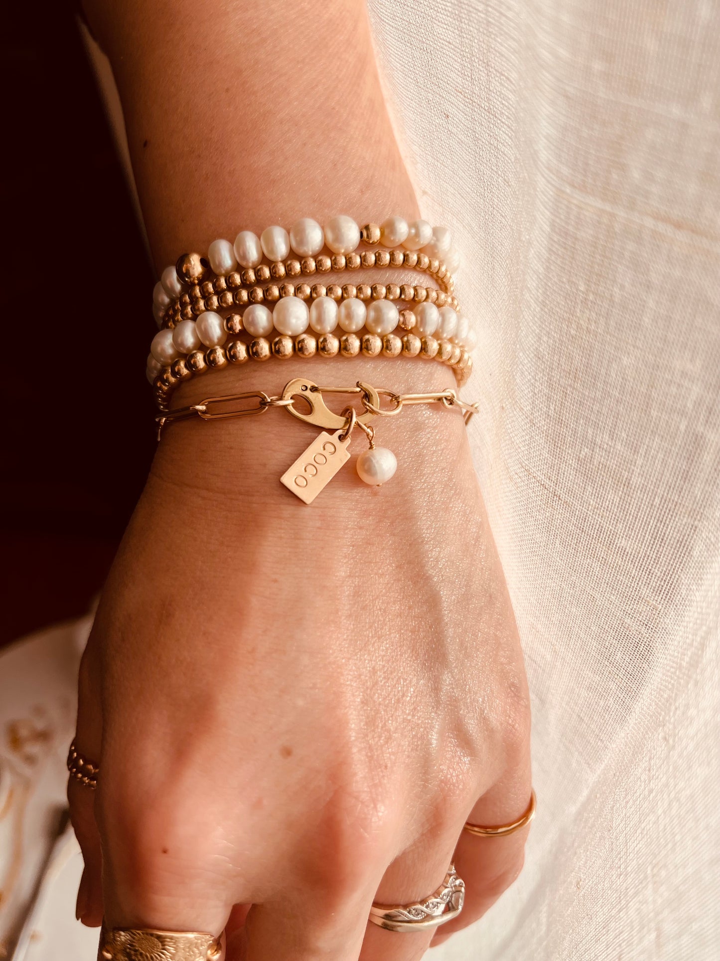 Personalized Tag Bracelet – Minimal Everyday Chain Bracelet