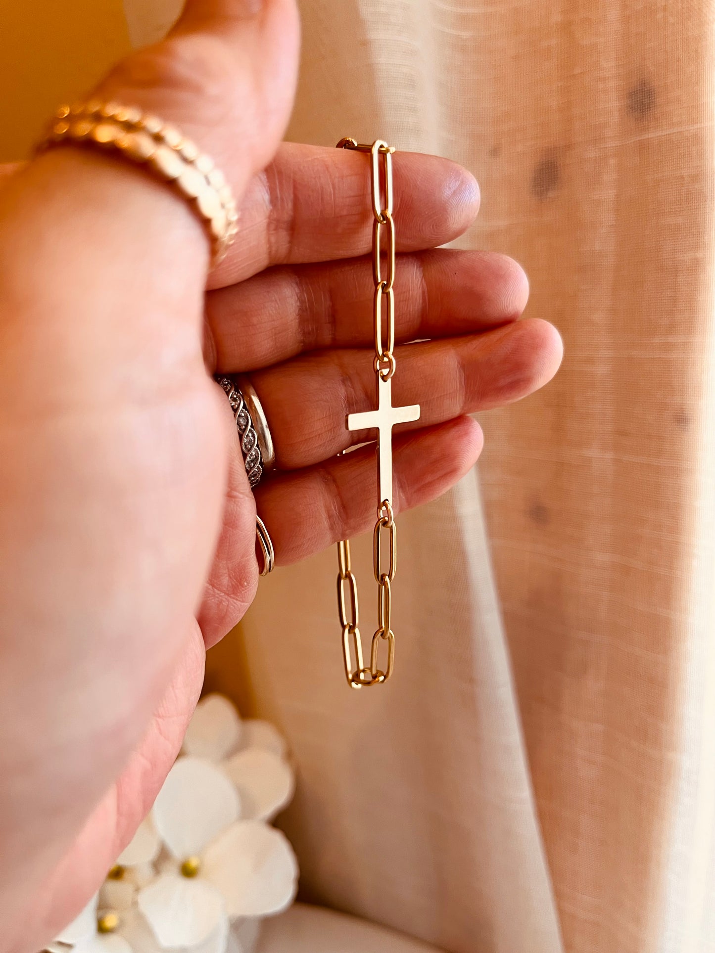 Faith Cross Chain Bracelet