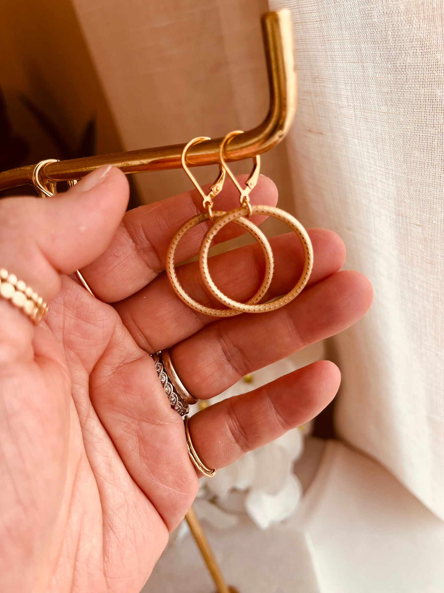 Golden Glow Hoops