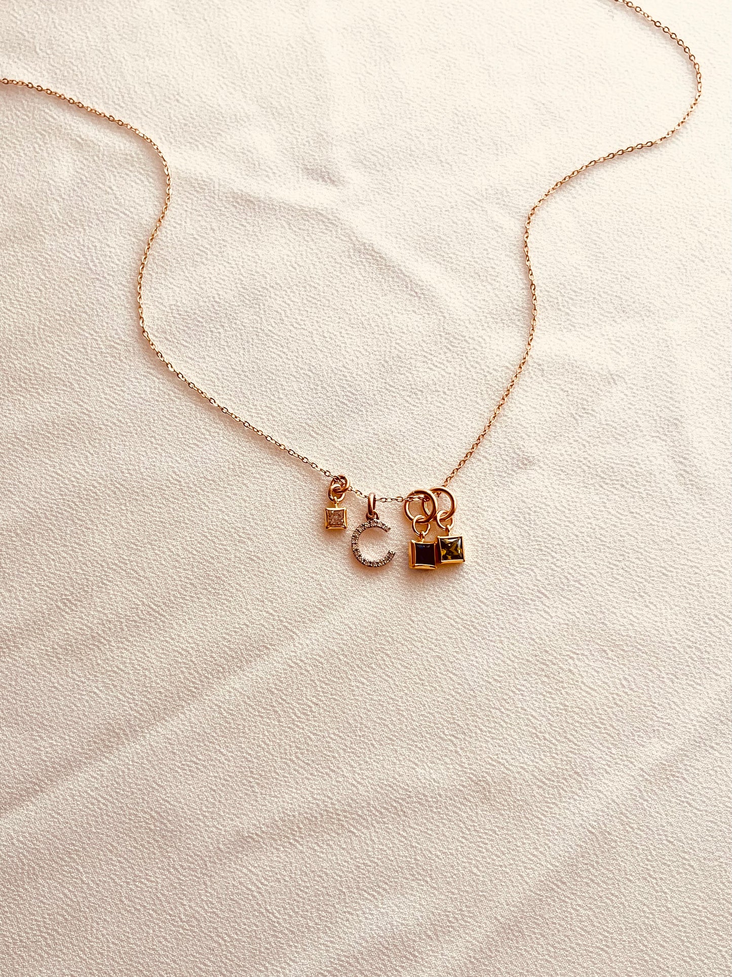 Tiny Peridot Charm | August Birthstone CZ Charm | 14K Gold Filled | Add-On Pendant for Necklaces & Hoop Earrings
