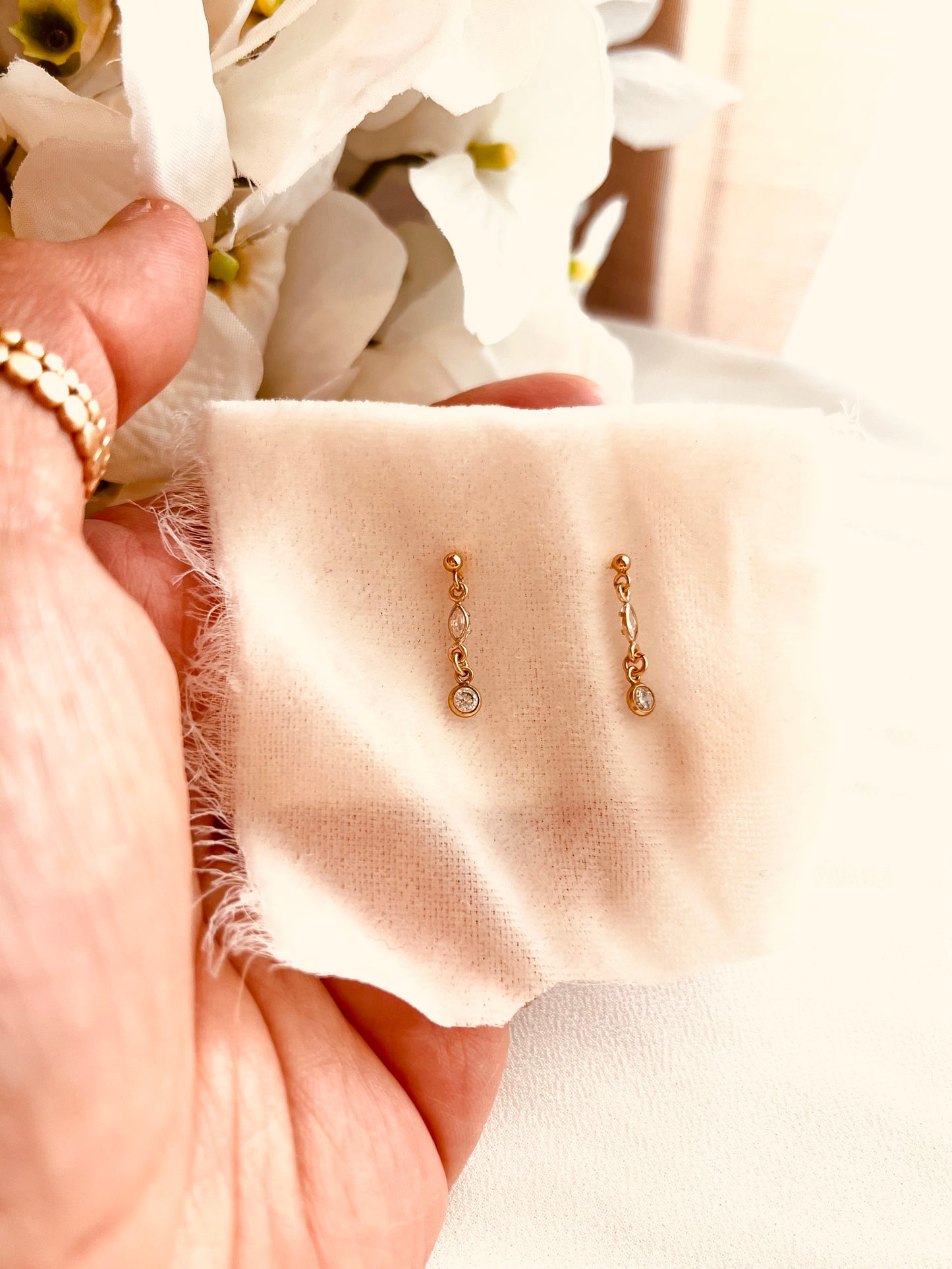 Delicate CZ Drop Earrings | Everyday Sparkle Jewelry
