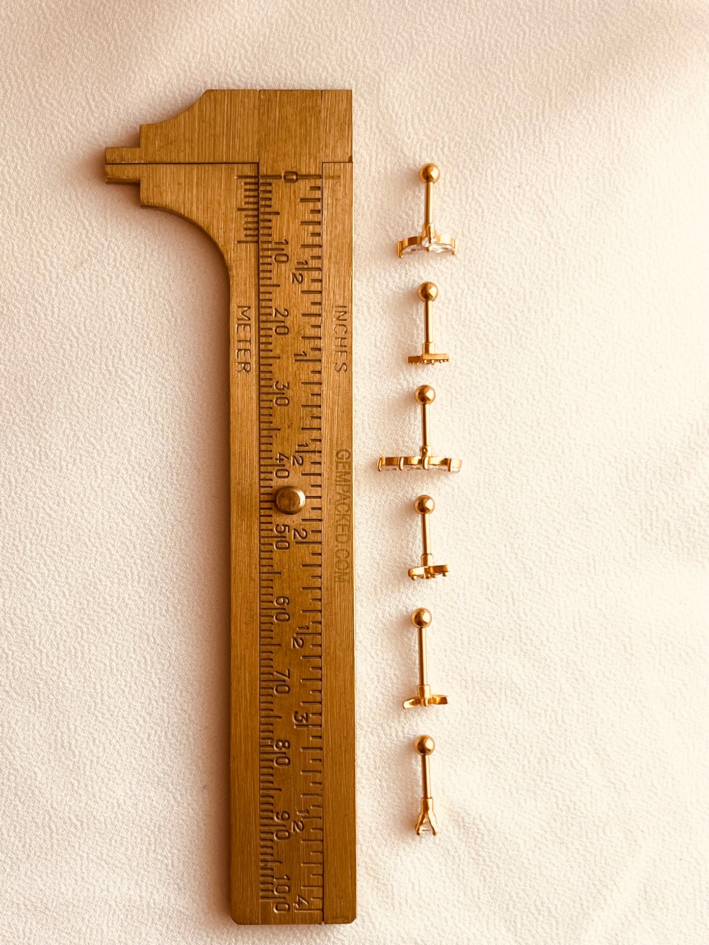 GOLD screw-on ball back stud earrings