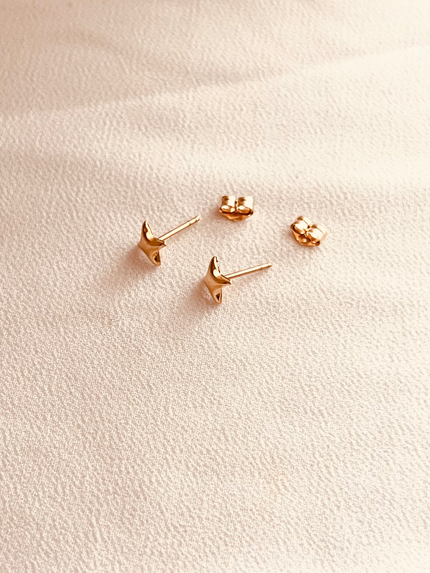 14K Solid Gold Star Stud Earrings, Tiny Gold Star Earrings, Minimalist Everyday Studs, Dainty Celestial Jewelry, Gift for Her