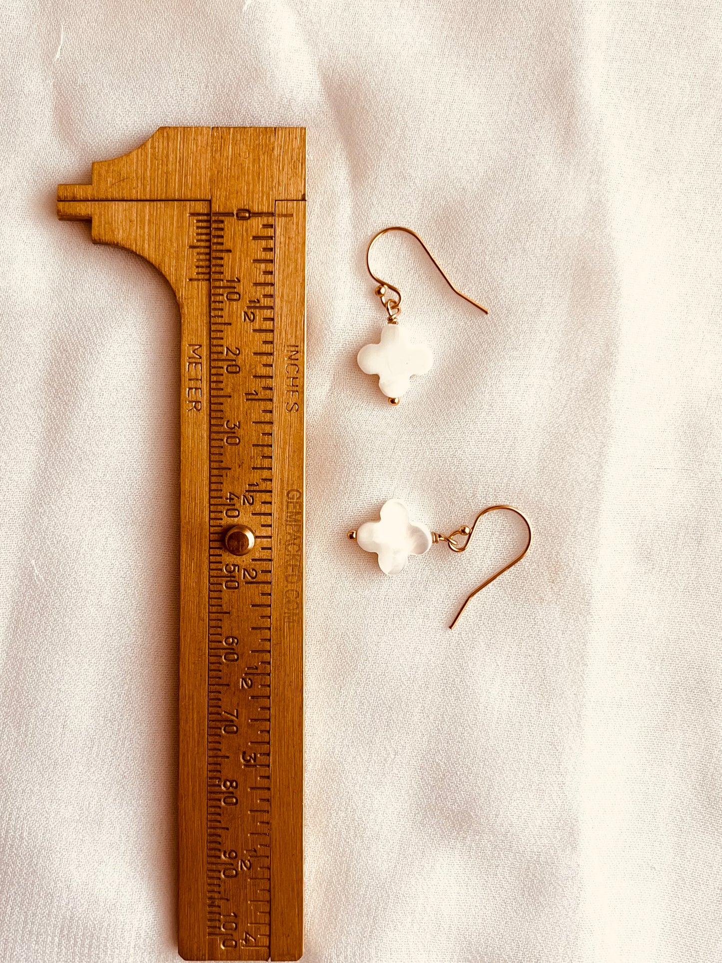 Mother of Pearl Clover Earrings