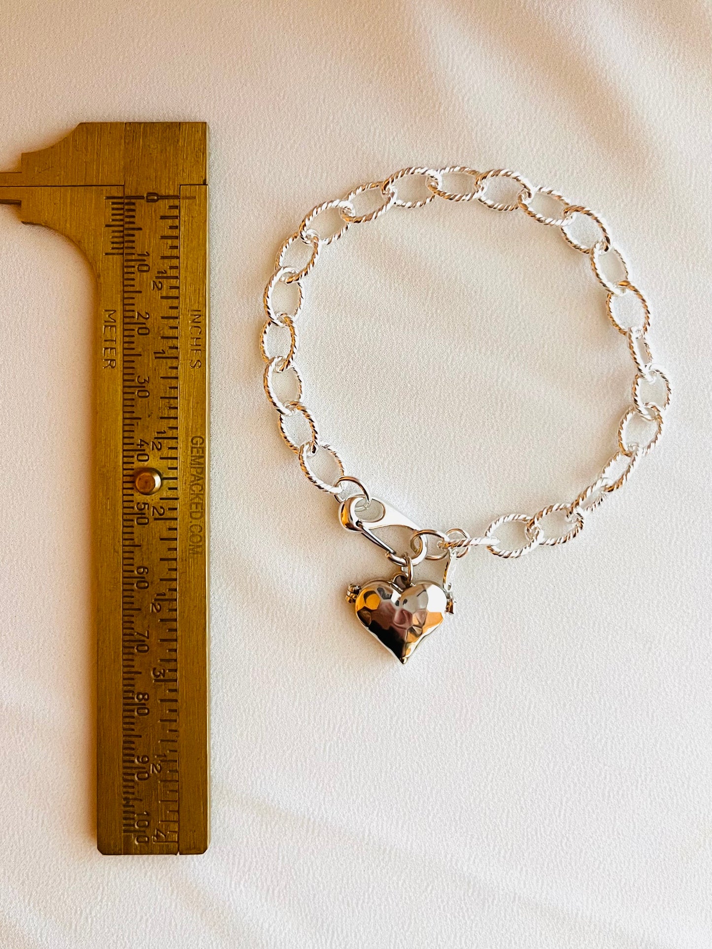 Heart Locket Charm Bracelet – Dainty Gold Love Charm Bracelet