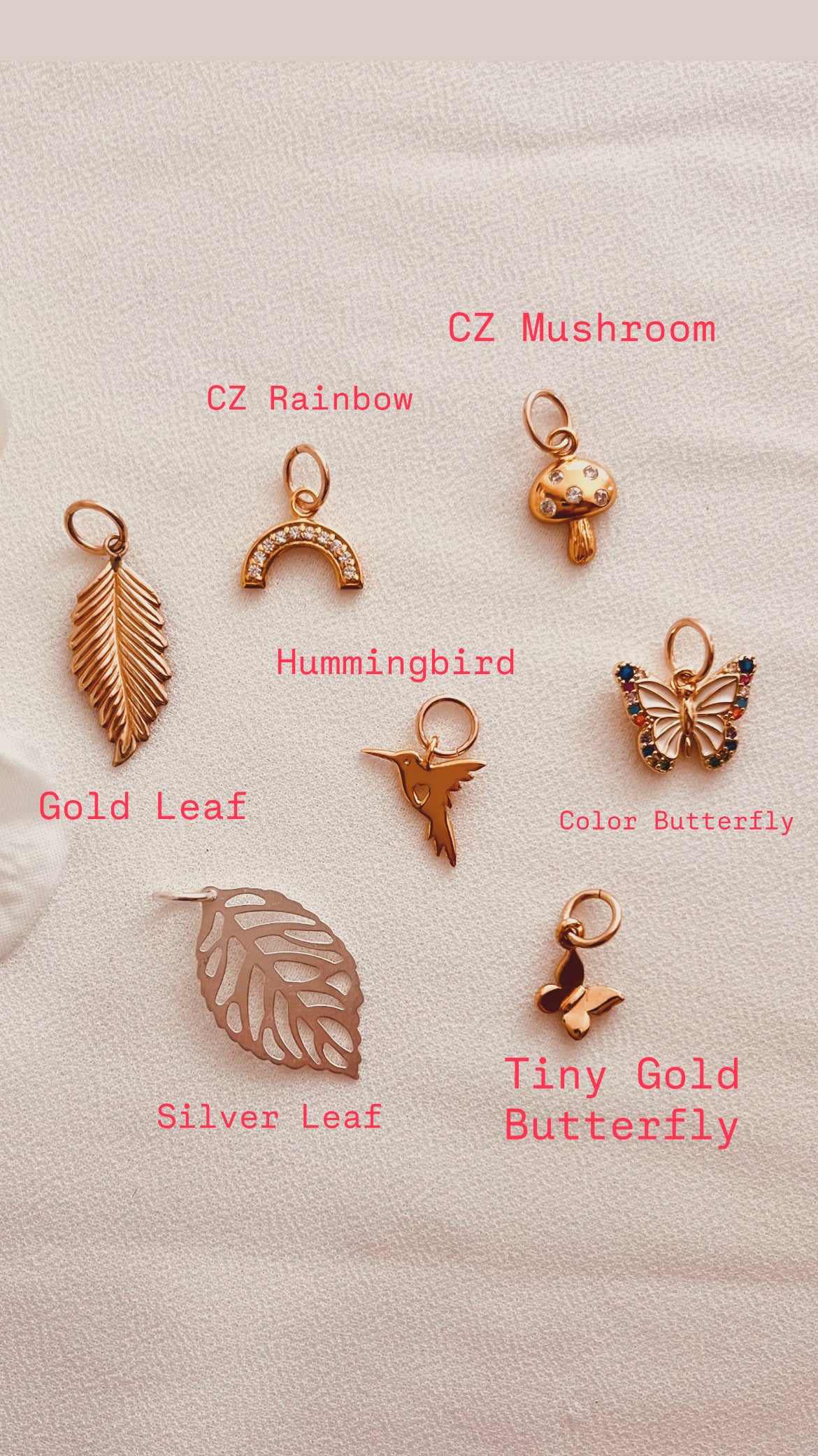 Nature Inspired Charms | Organic Minimal Add-Ons