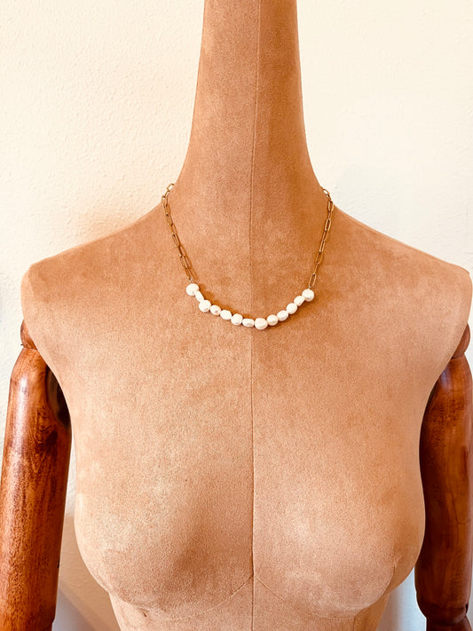 Chunky Pearl Necklace – Freshwater Pearl Necklace for Everyday Wear