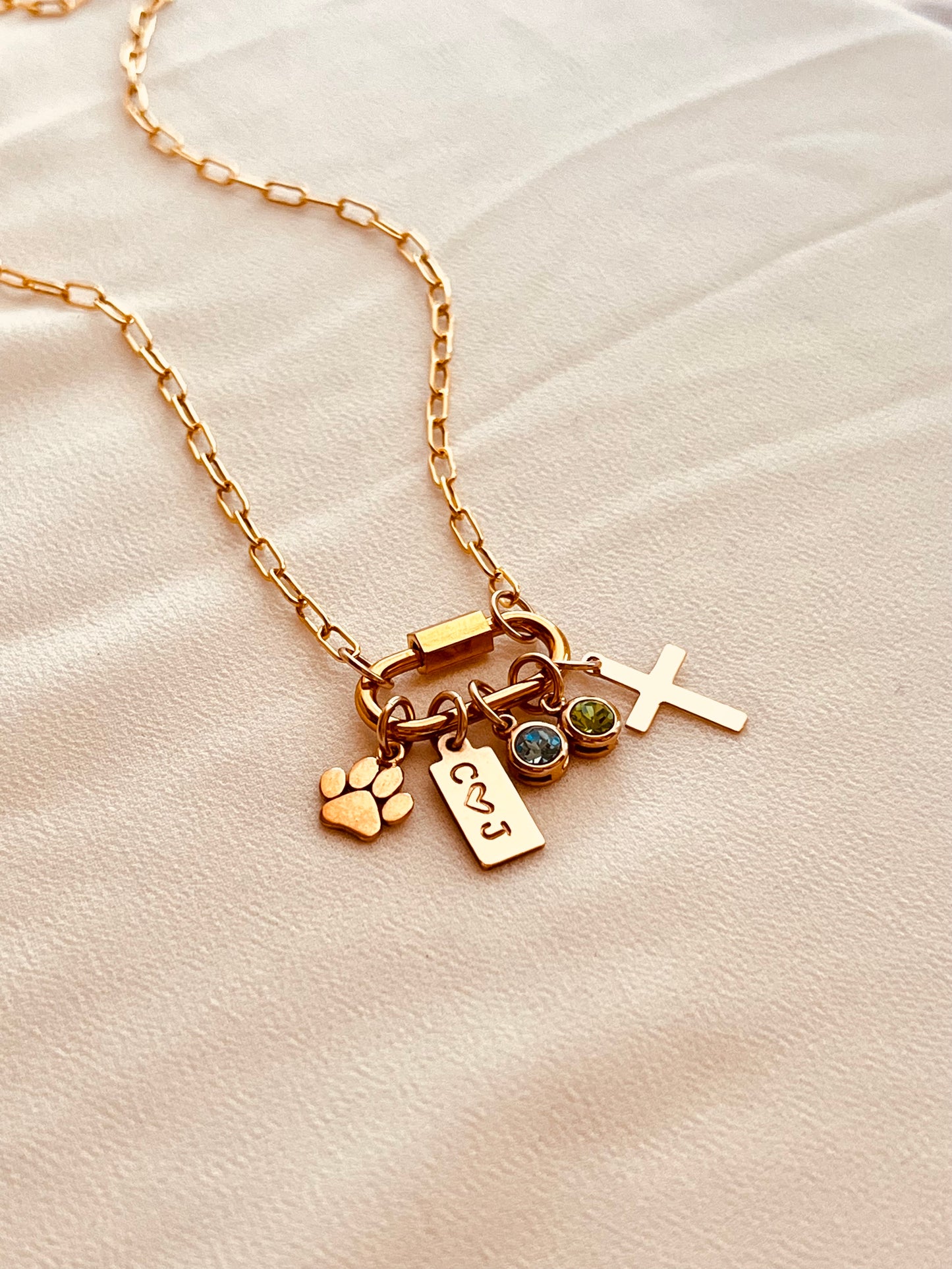 Waterproof Gold Charm Necklace – Personalized Necklace for Women