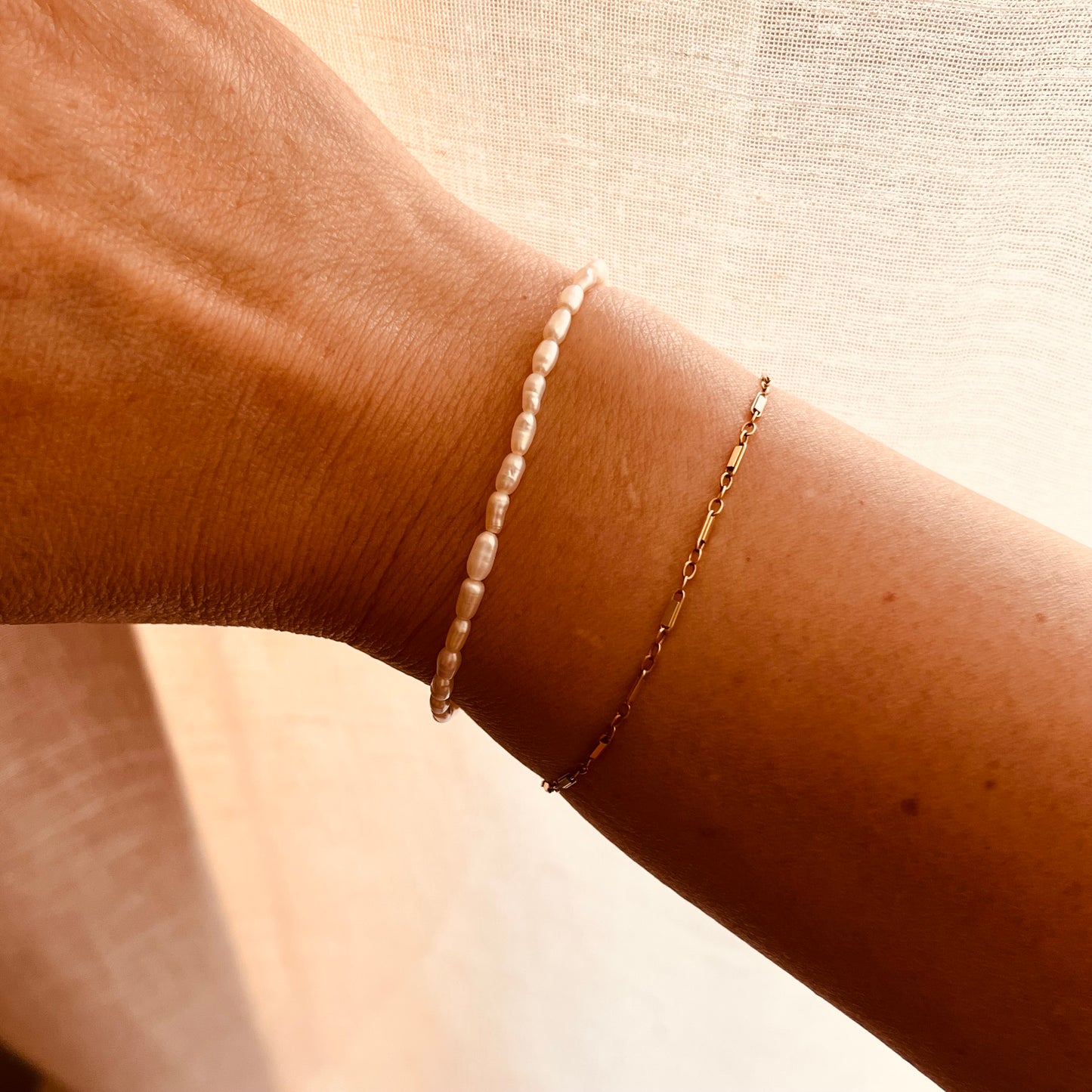 Delicate Rice Pearl Bracelet | Everyday Jewelry