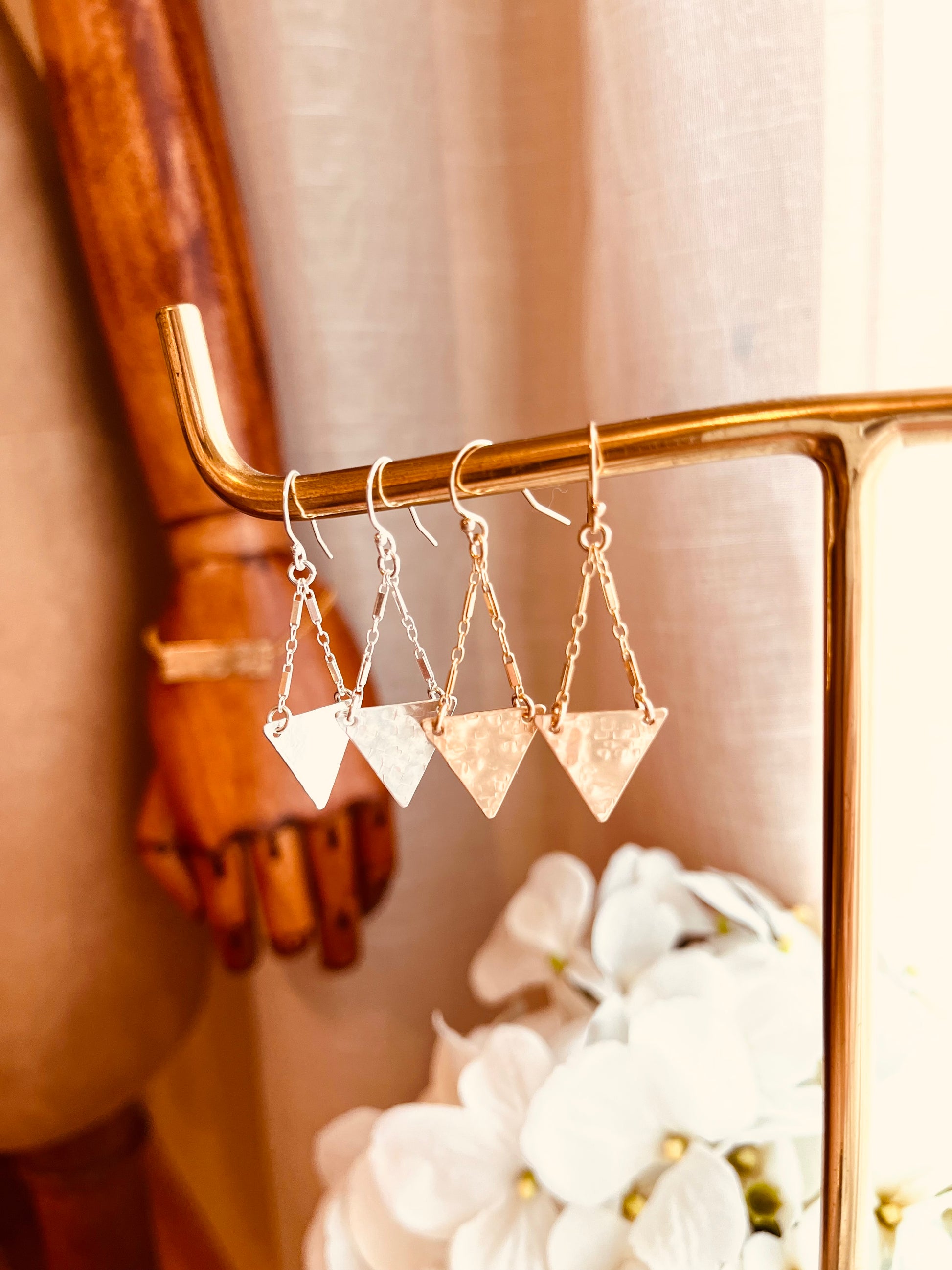 Statement Earrings, Triangle Dangle Earrings,  Triangle Earring, Triangle Drop Dangle Earrings,  Dangle & Drop Earrings, Drop Earrings, Dainty Jewelry, Best Friends Gifts, Friendship Jewelry, Mothers Gift, Wife Gift Ideas,  ,  Gift For Her, Gift For Mom, Birthday Gift, Christmas Gifts,