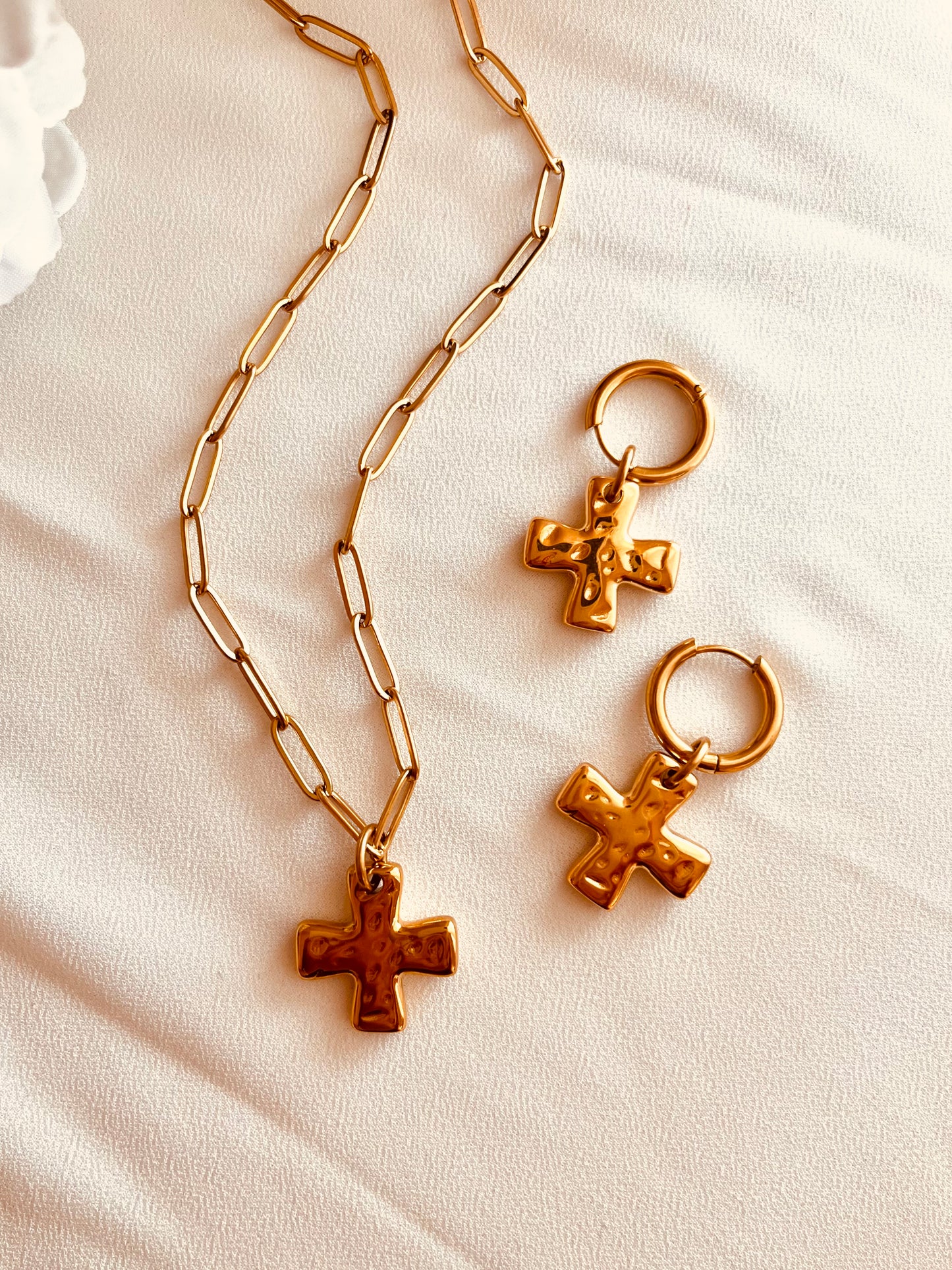 Cross Jewelry Set | Waterproof Gold Jewelry