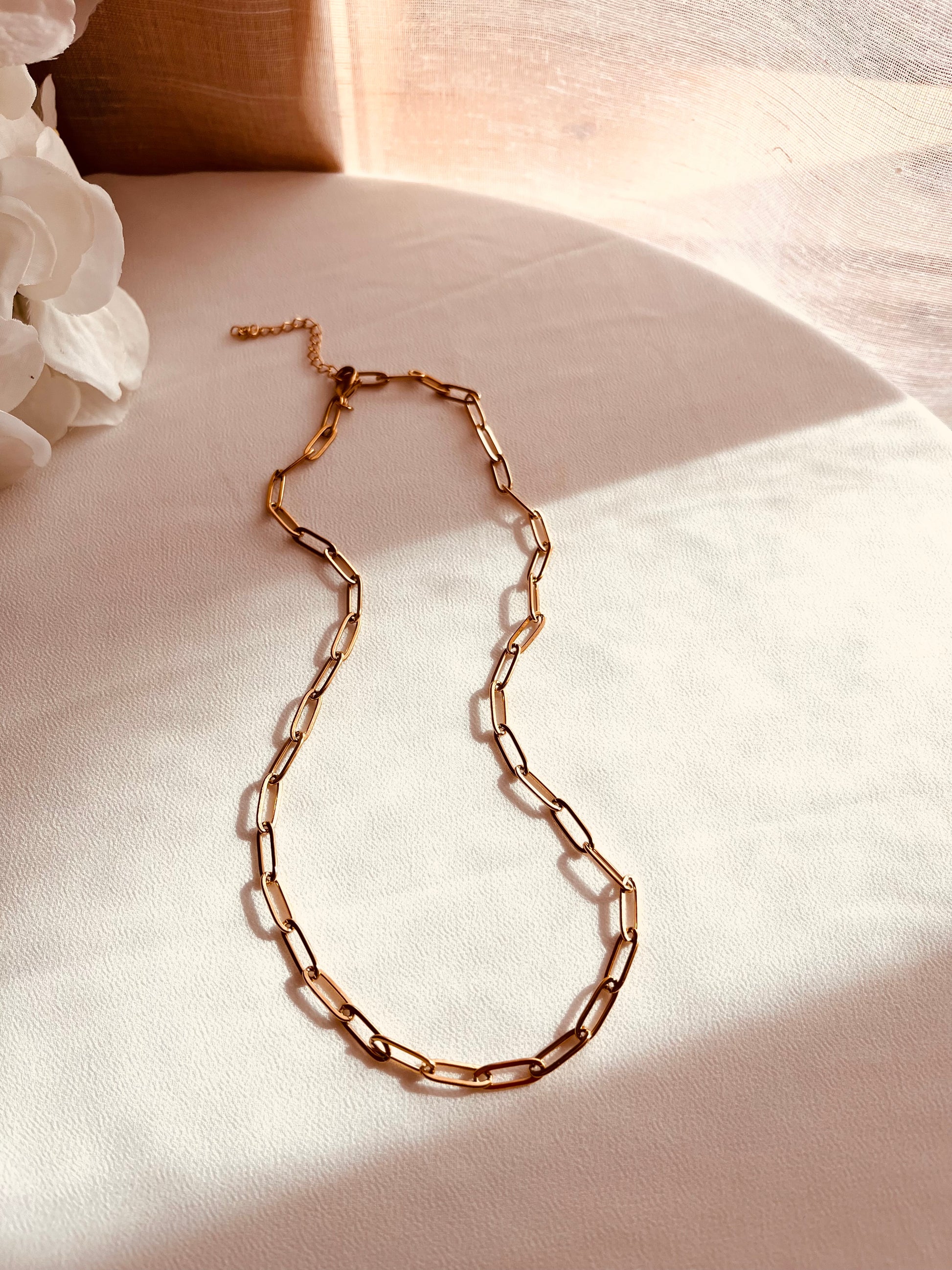 Chunky Paperclip Chain Necklace – 18K Gold PVD Coated (Waterproof & Tarnish Resistant)