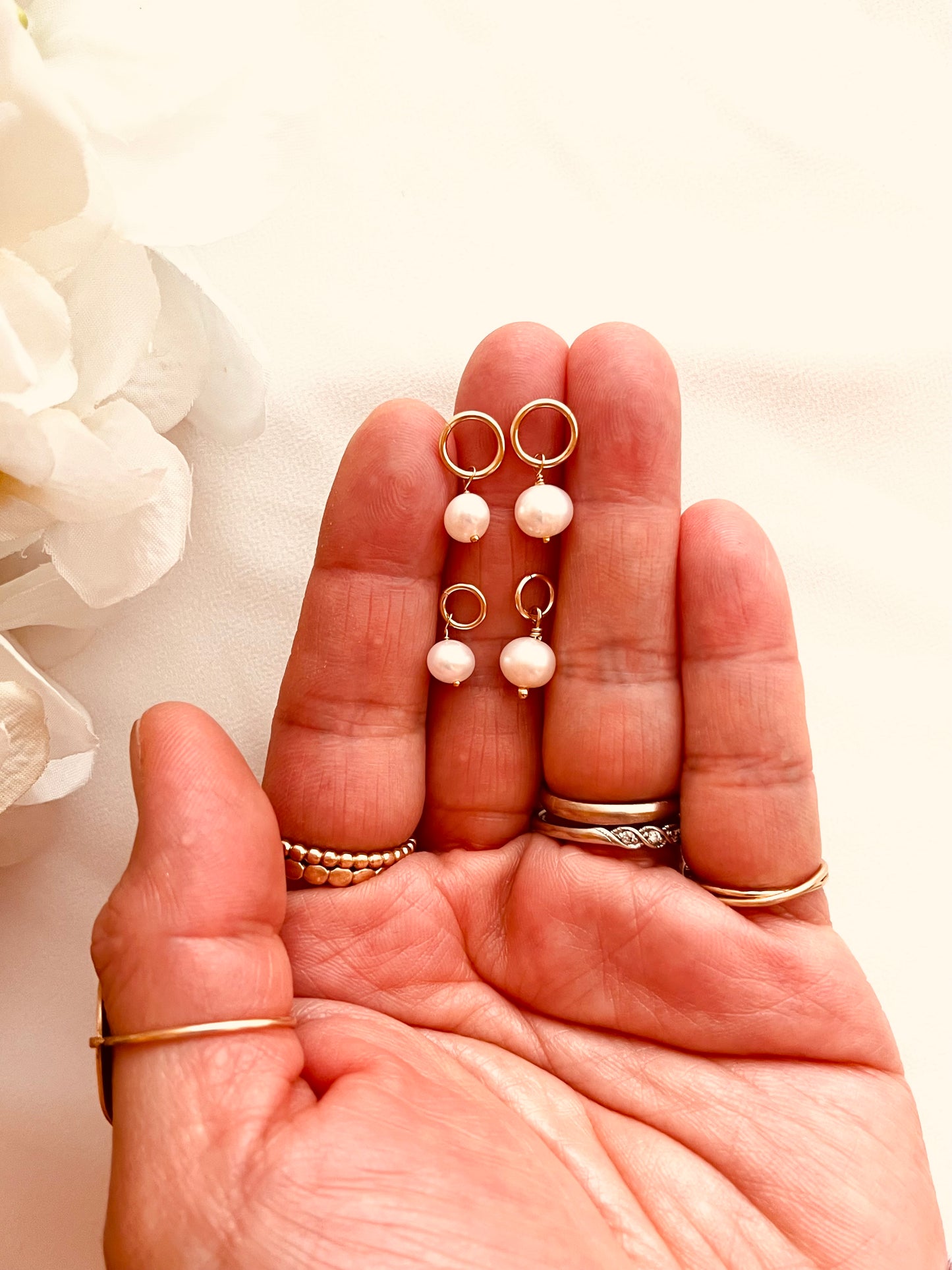 Freshwater Pearl Charm – Customize Your Size + Jump Ring