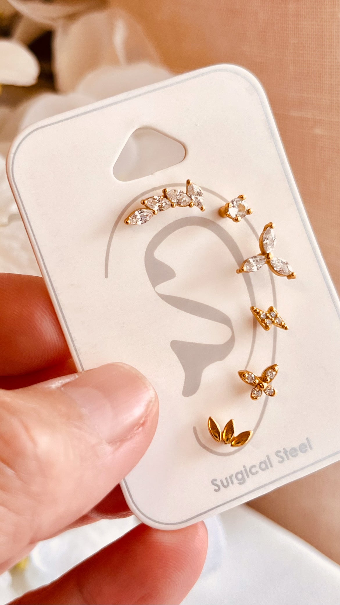 mix and match studs, screw back earrings, live in earrings, gold stud set, hypoallergenic earrings, everyday earrings, dainty ear stack, surgical steel studs, minimalist jewelry, comfortable earrings