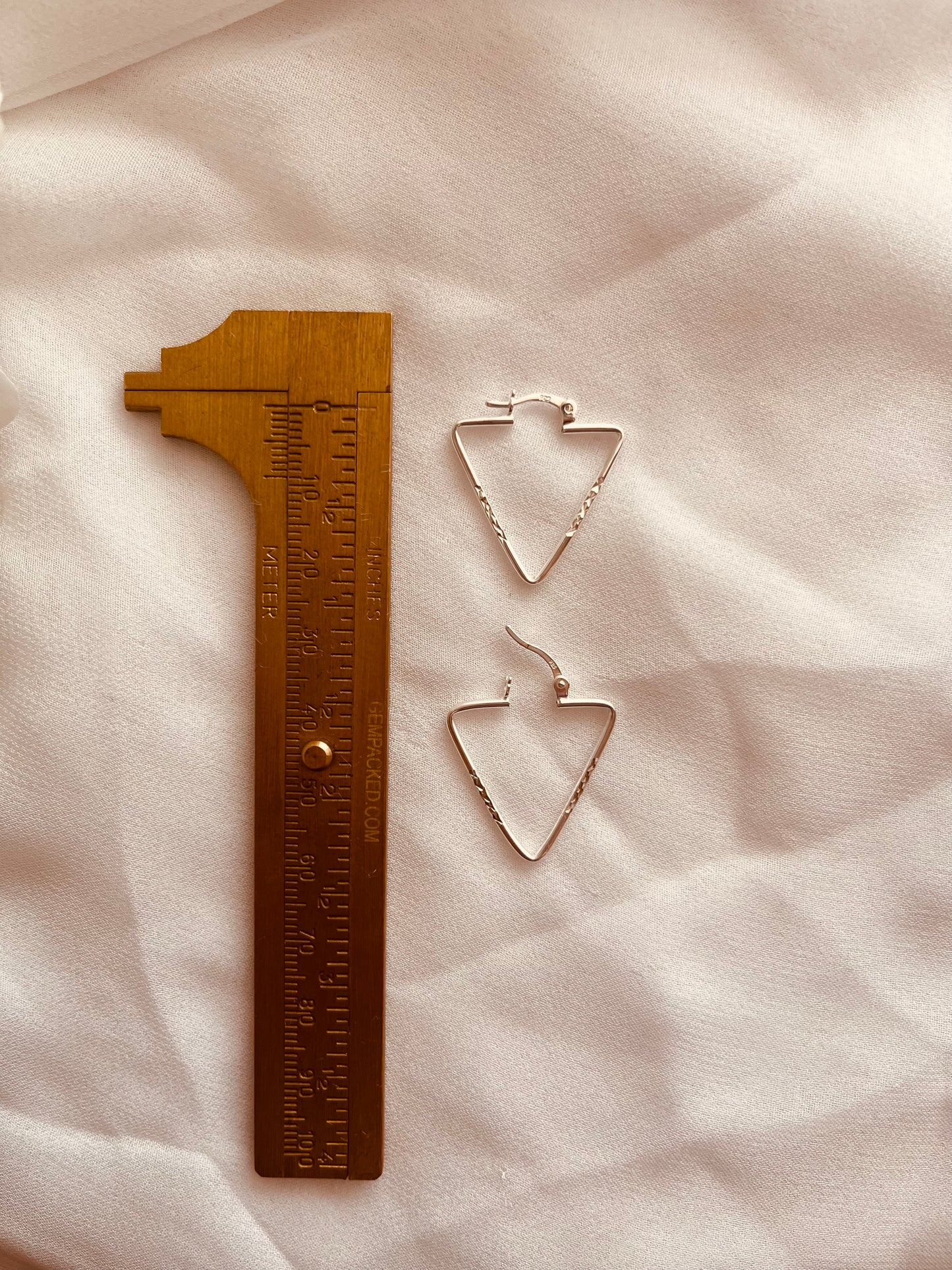 Sterling Silver Triangle Earring