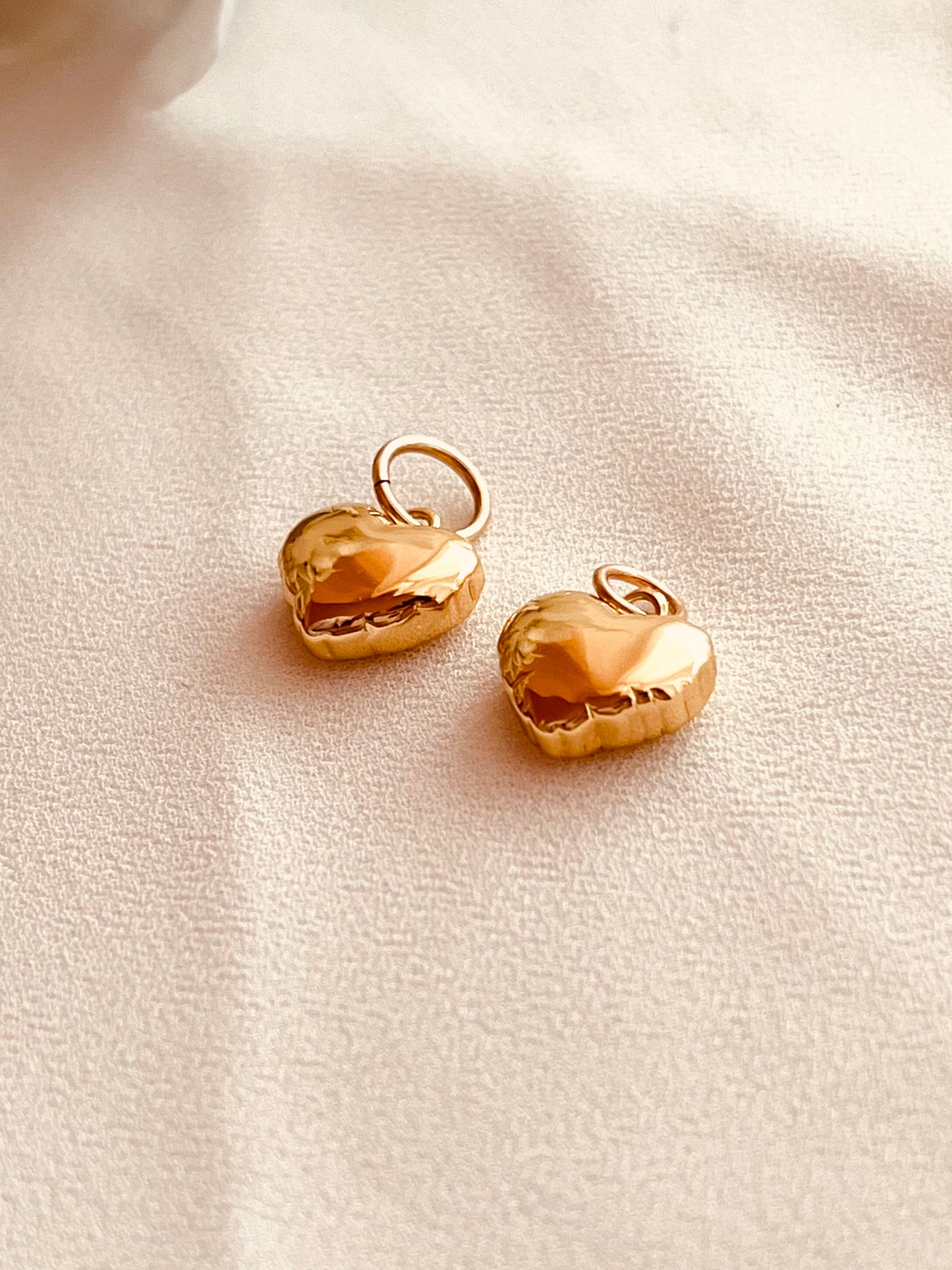 Gold Balloon Heart Charm