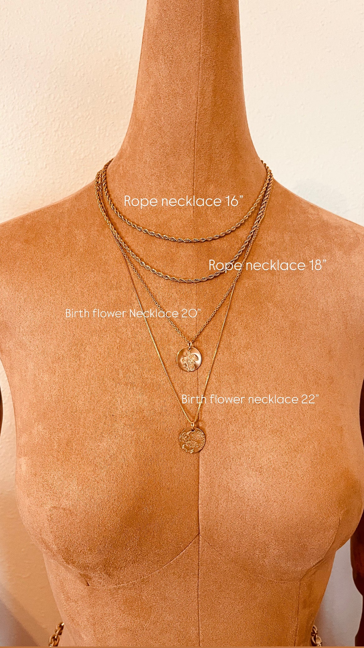 Gold Rope Chain Necklace 3mm – Waterproof Tarnish Resistant Twist Chain