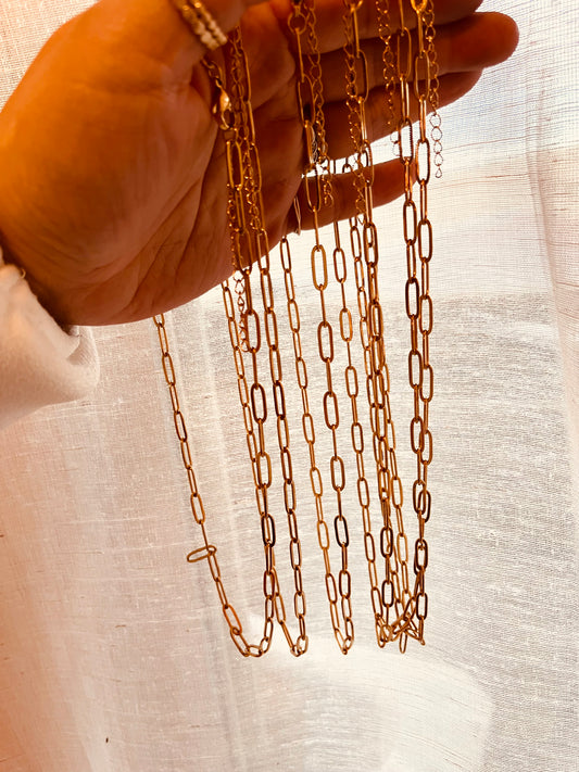 Chunky Paperclip Chain Necklace – 18K Gold PVD Coated (Waterproof & Tarnish Resistant)