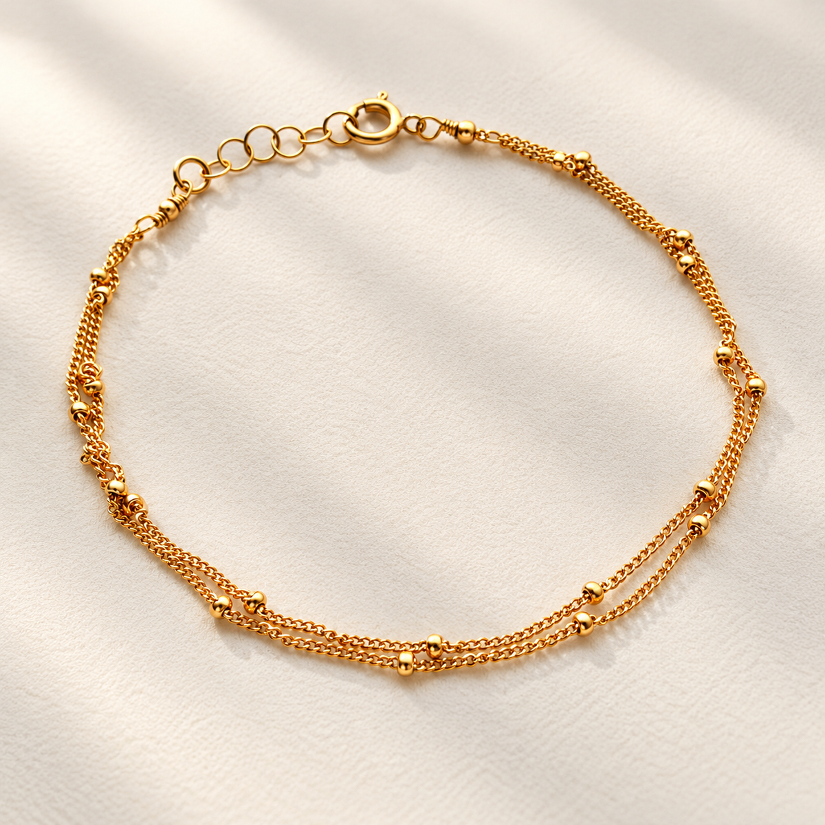 Dainty Satellite Chain Bracelet | 14K Gold Filled & Sterling Silver