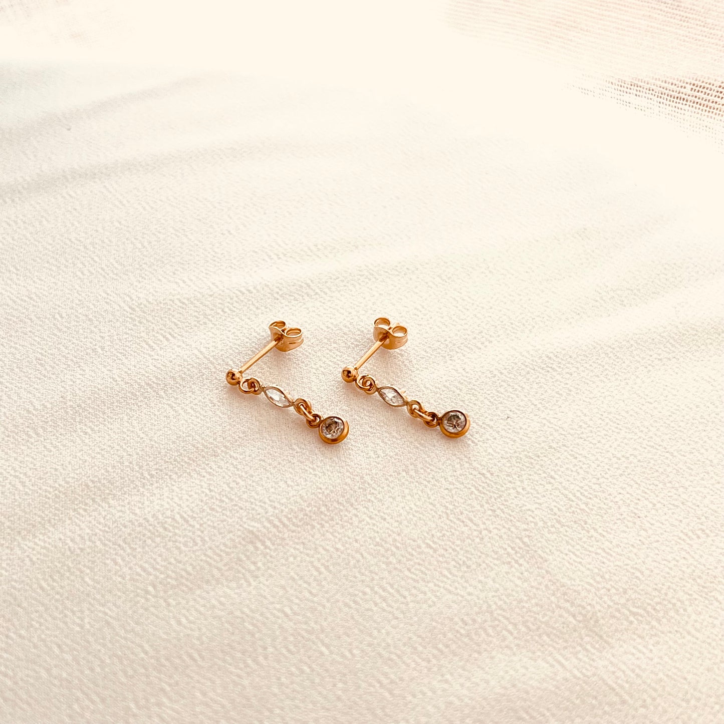Delicate CZ Drop Earrings | Everyday Sparkle Jewelry