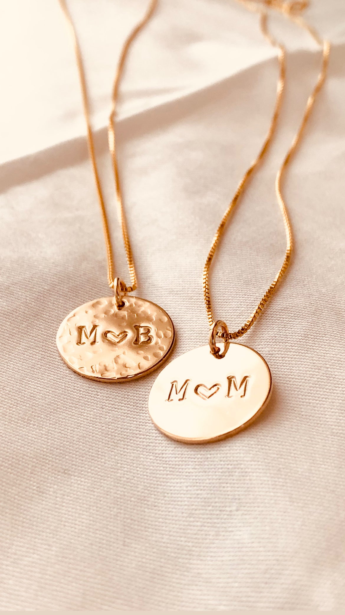 Waterproof Initial Coin Necklace - 5/8” | Gift For Her