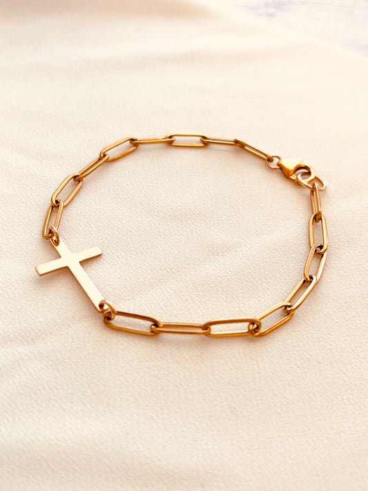Faith Cross Chain Bracelet