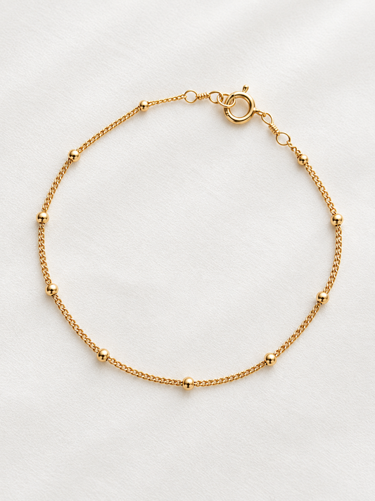 Dainty Satellite Chain Bracelet | 14K Gold Filled & Sterling Silver