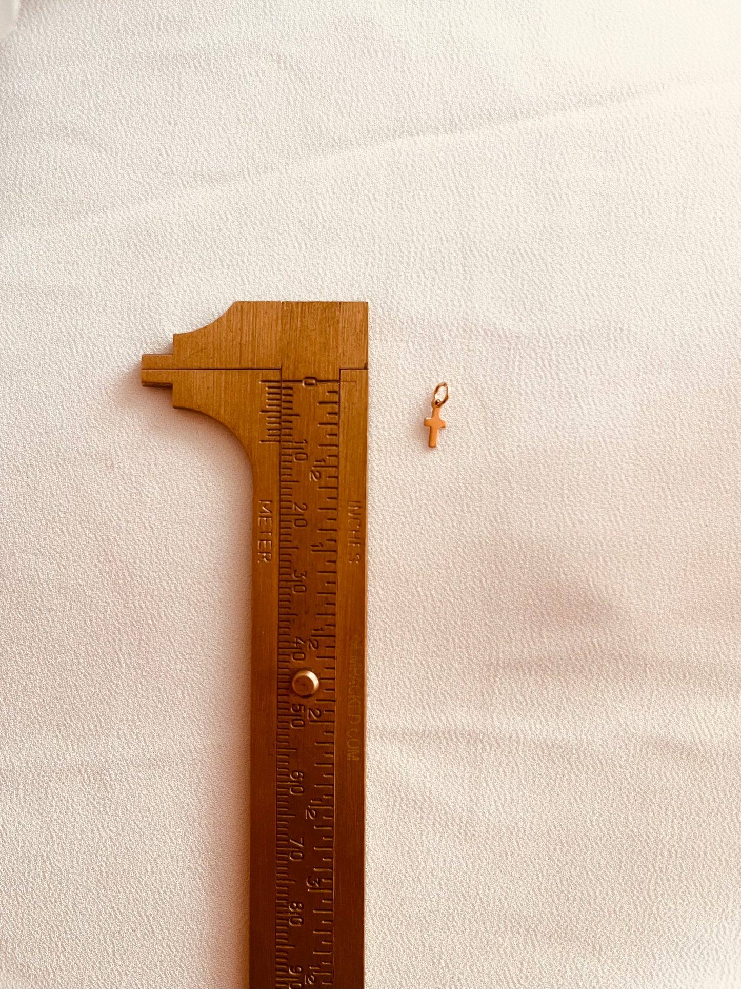 Tiny Cross Charm, Minimalist Tiny Cross Pendant, Dainty Religious Charm, Everyday Gold Jewelry, Gift for Her