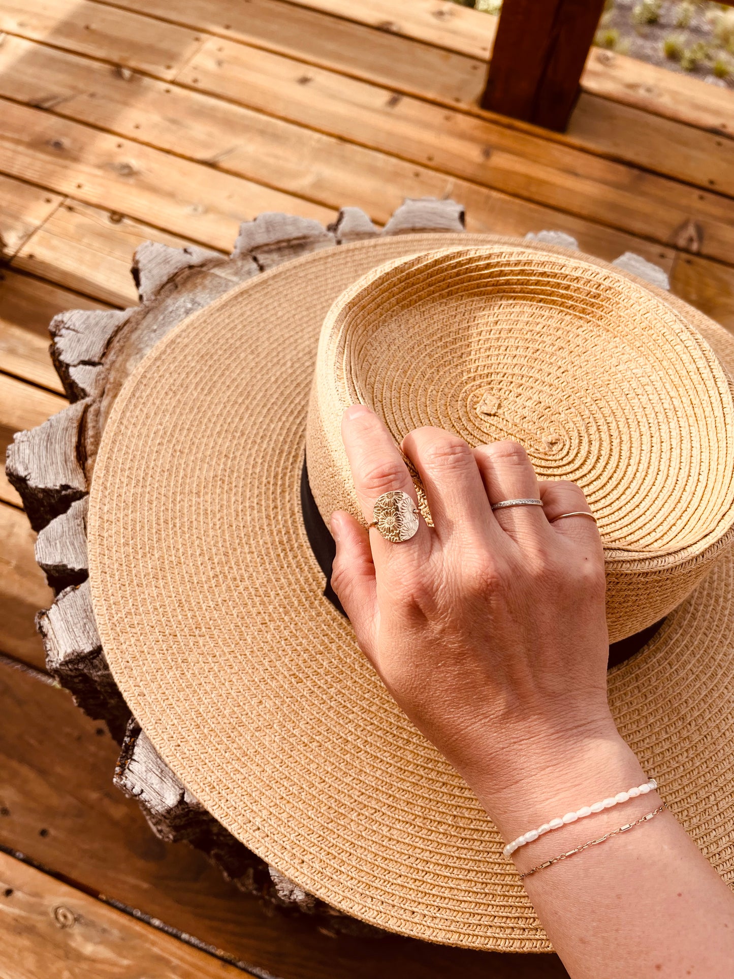 Personalized Birth Flower Ring 5/8” — Waterproof, Handmade Jewelry You’ll Never Take Off