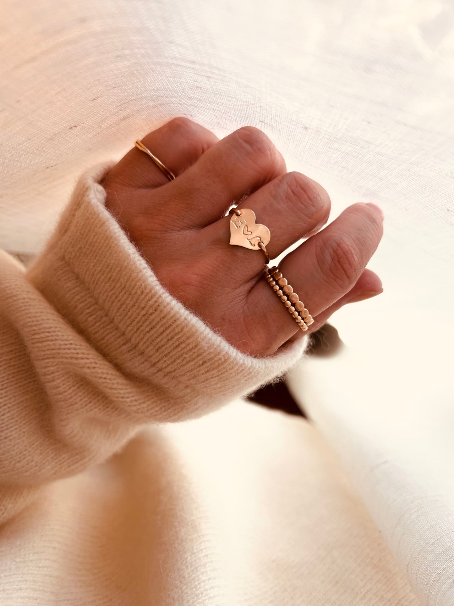 Heart Ring, personalized gift, tiny heart ring, dainty jewelry, handmade jewelry, minimalist jewelry, gift for her, Valentines gift, gift for girlfriend, love ring, 14k gold filled jewelry, holidays gift 