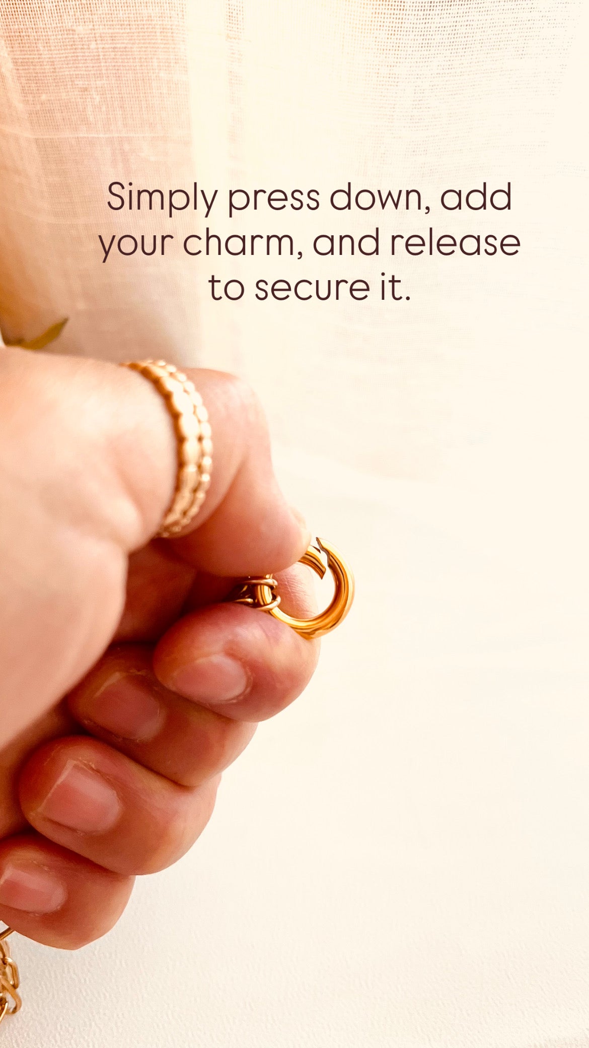 Personalized Charm Holder Necklace | Mix & Match Gold Charm Necklace