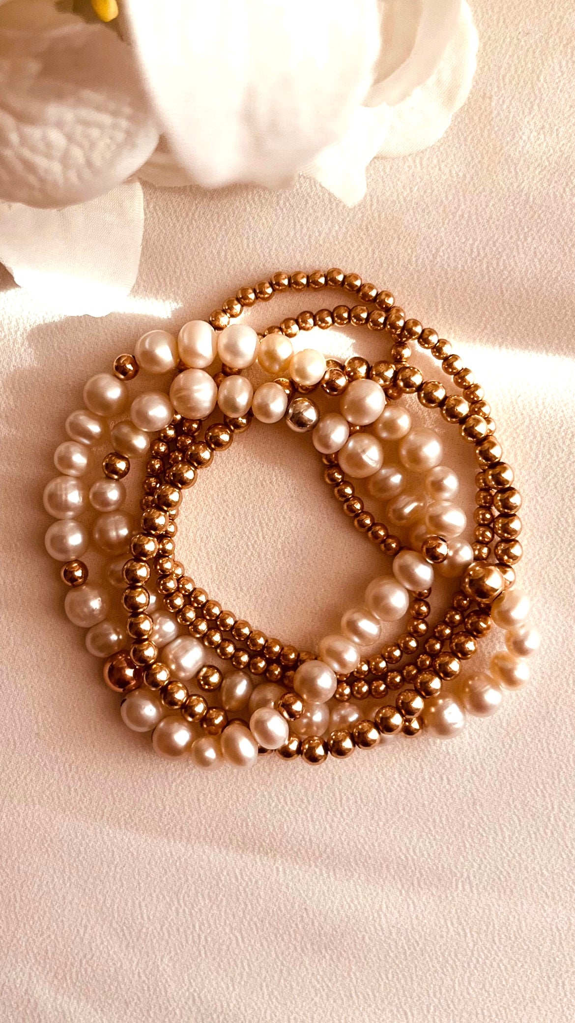 8-Piece Gold Bracelet Set | Waterproof Everyday Jewelry Stack