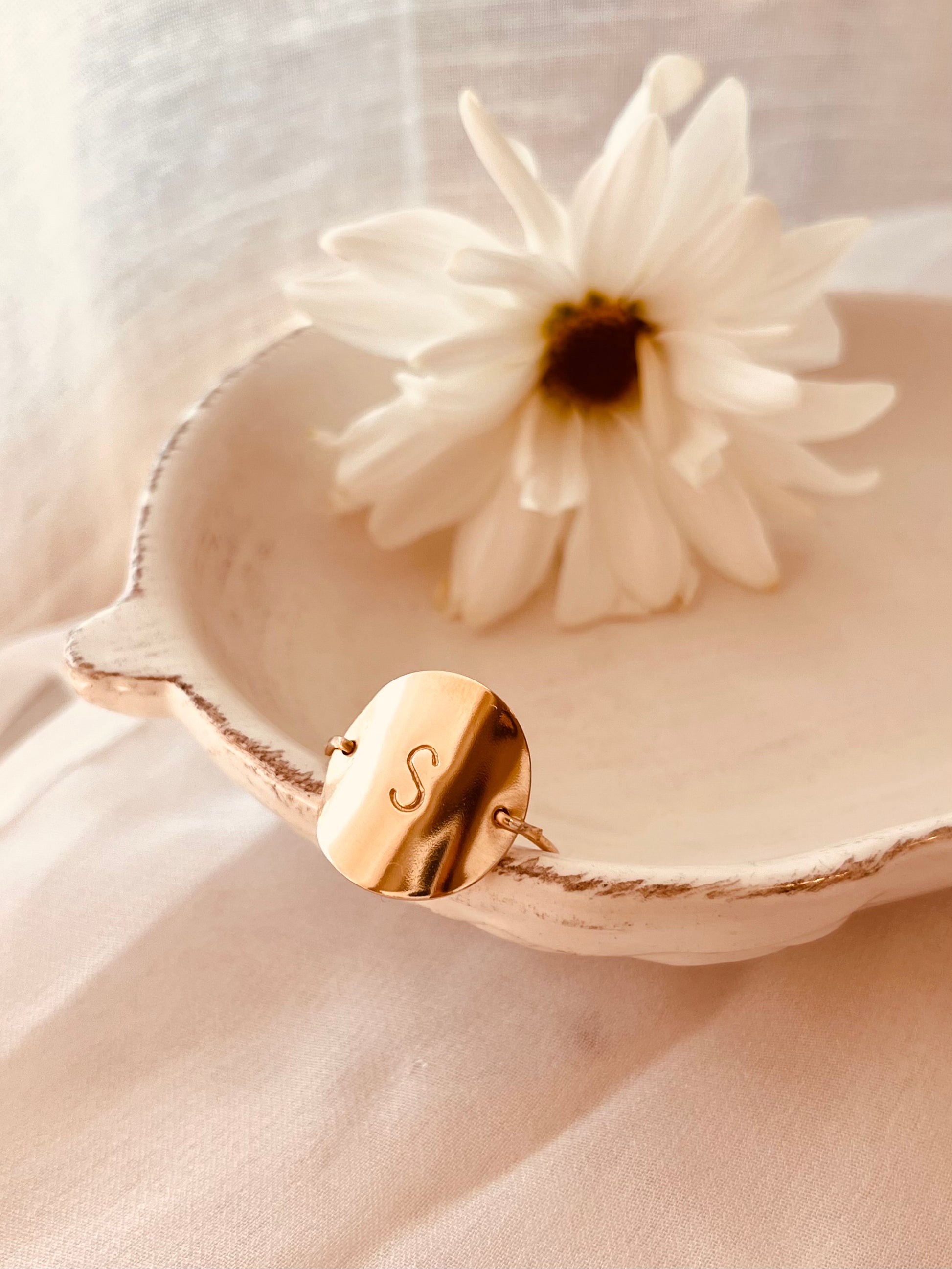 Initial Disc Ring 3/4” – Coco Wagner Design