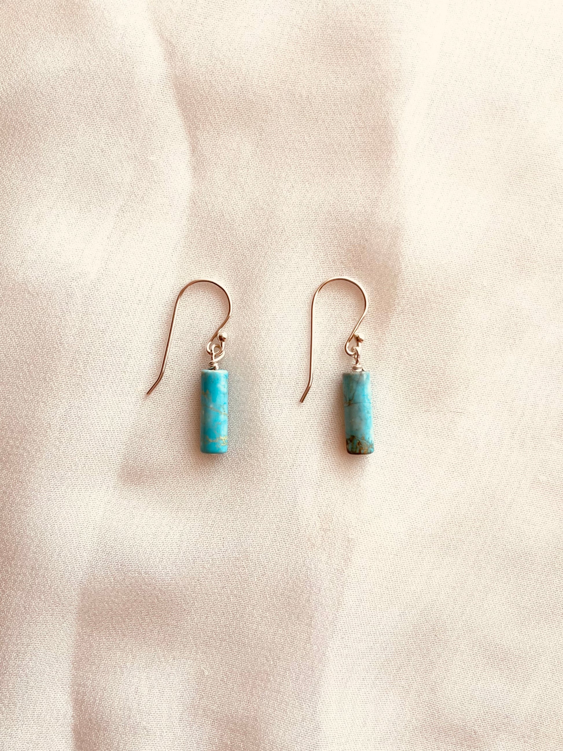 Wyoming Skyline Drops, Turquoise Sky Drop Earrings, sterling silver earrings, everyday earrings, gifts, holidays gift ideas, birthday gifts 