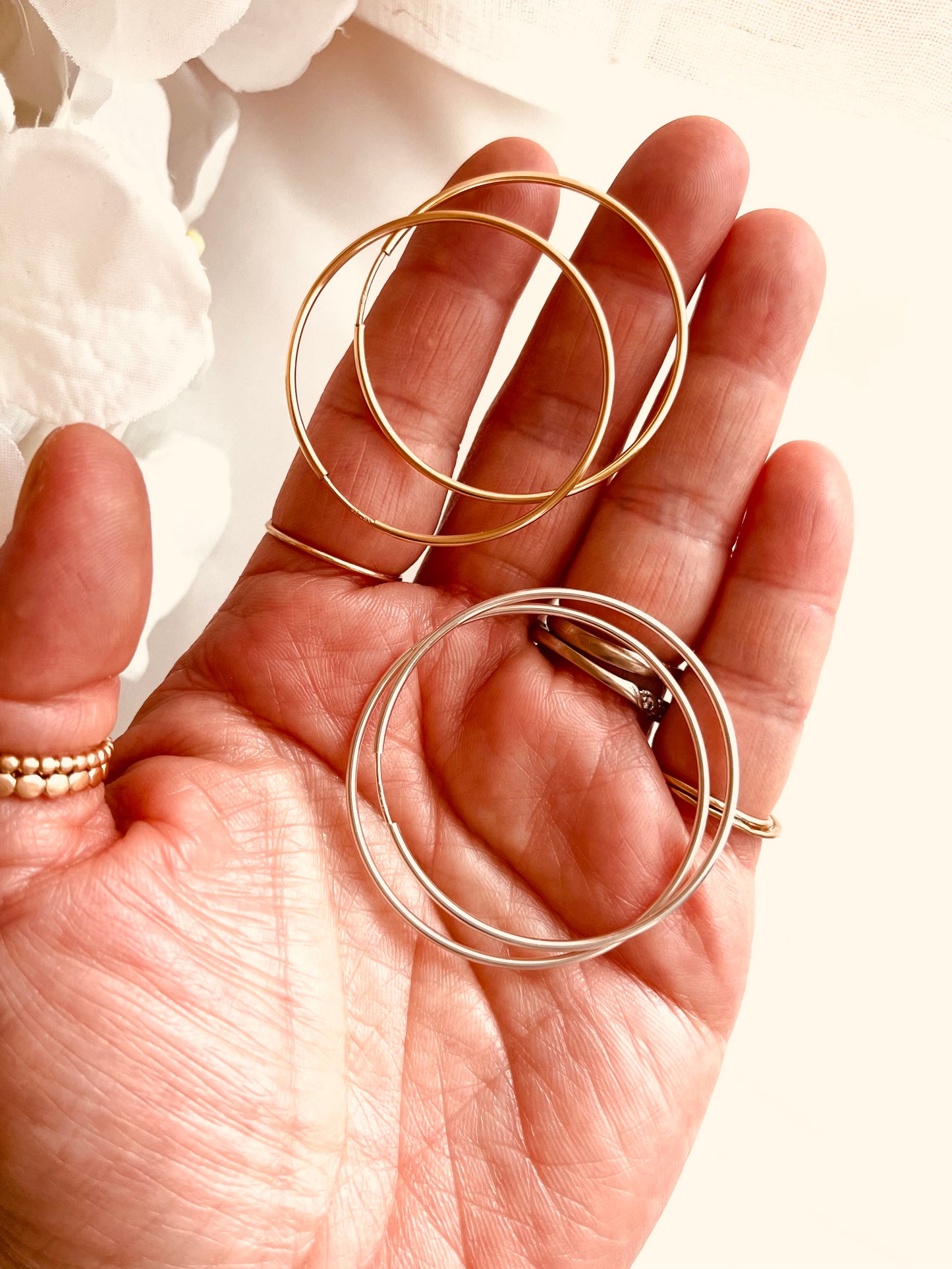 Bold Hoop Earrings – Statement Hoops 40mm 50mm